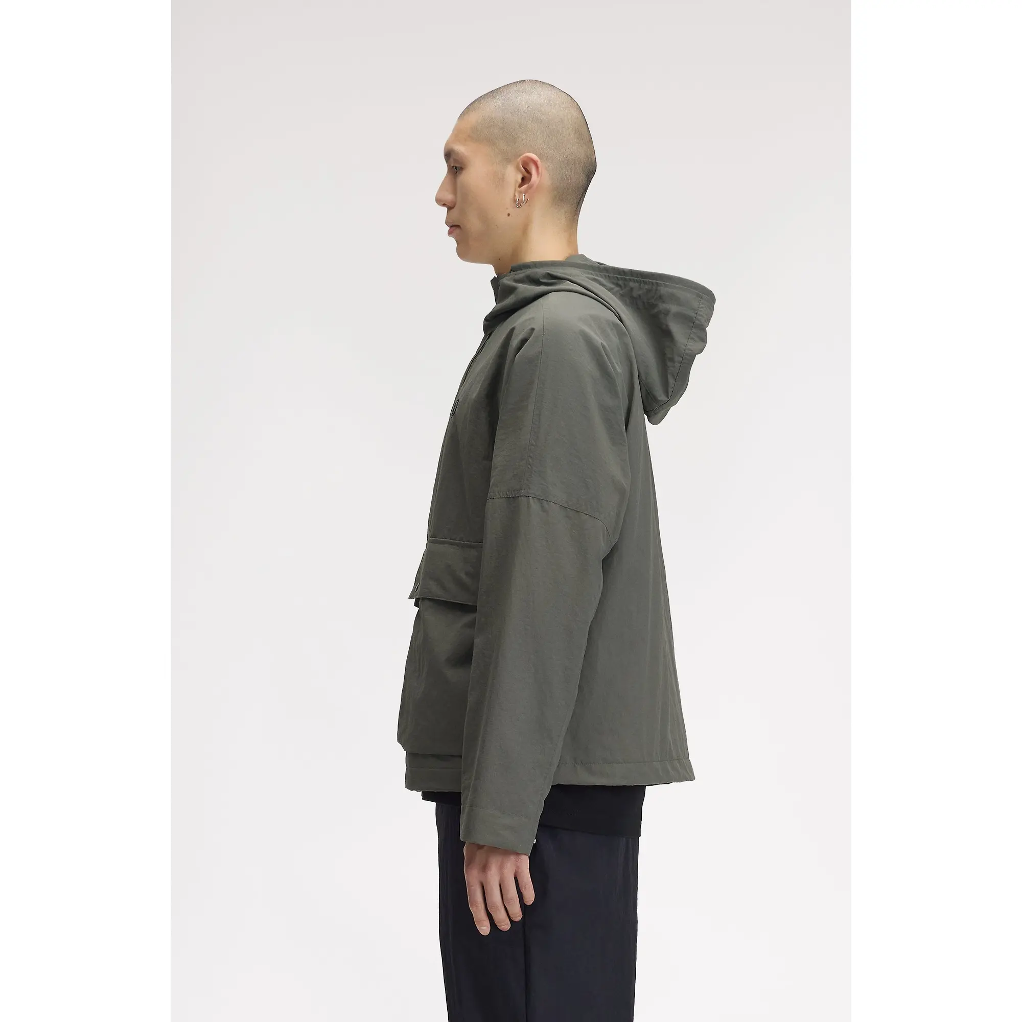 Product image 3 of 12 of Fred Perry Men's Cropped Ripstop Parka - Field Green