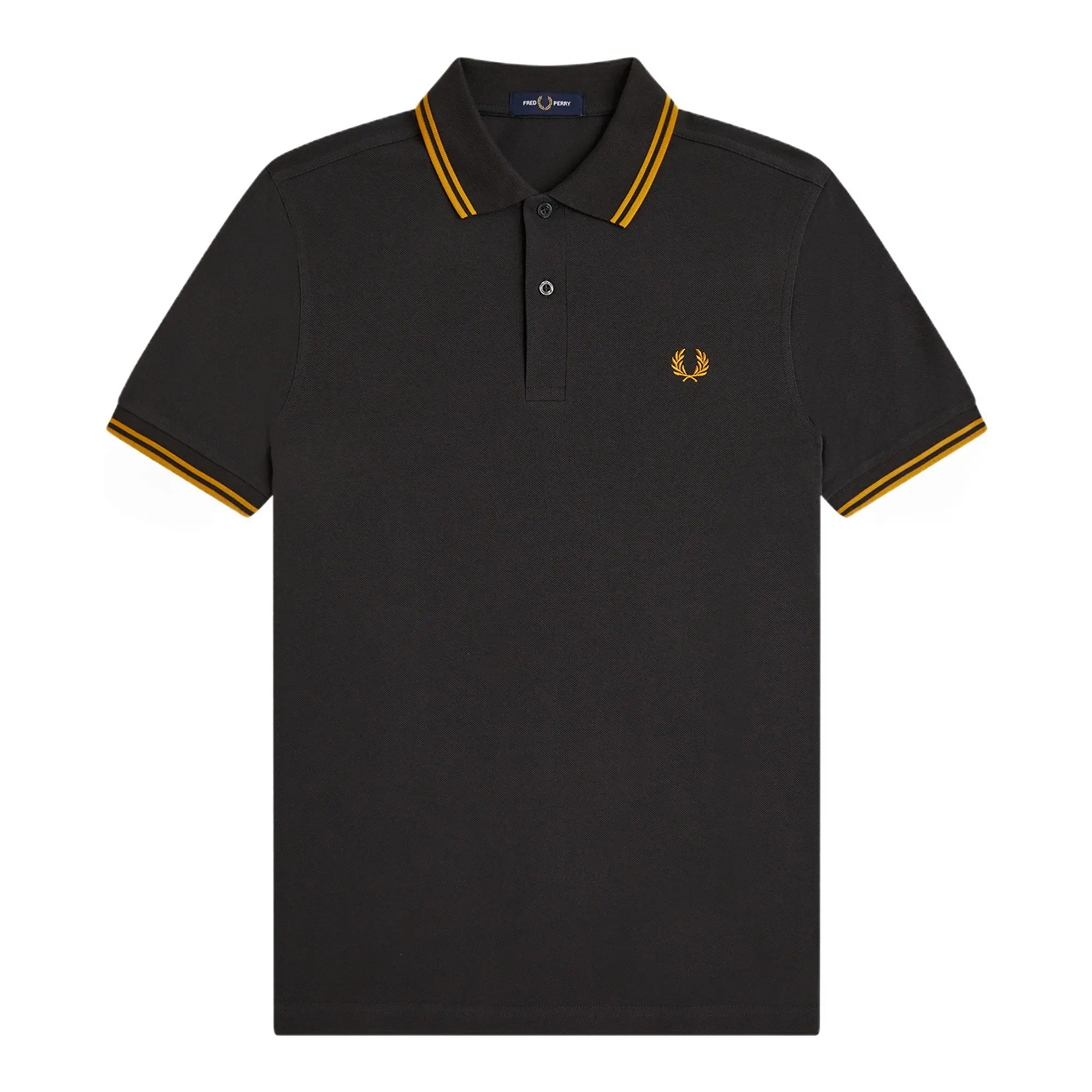 Product image 1 of 9 of Fred Perry Men's M3600 Twin Tipped Shirt - Anchor Grey / Golden