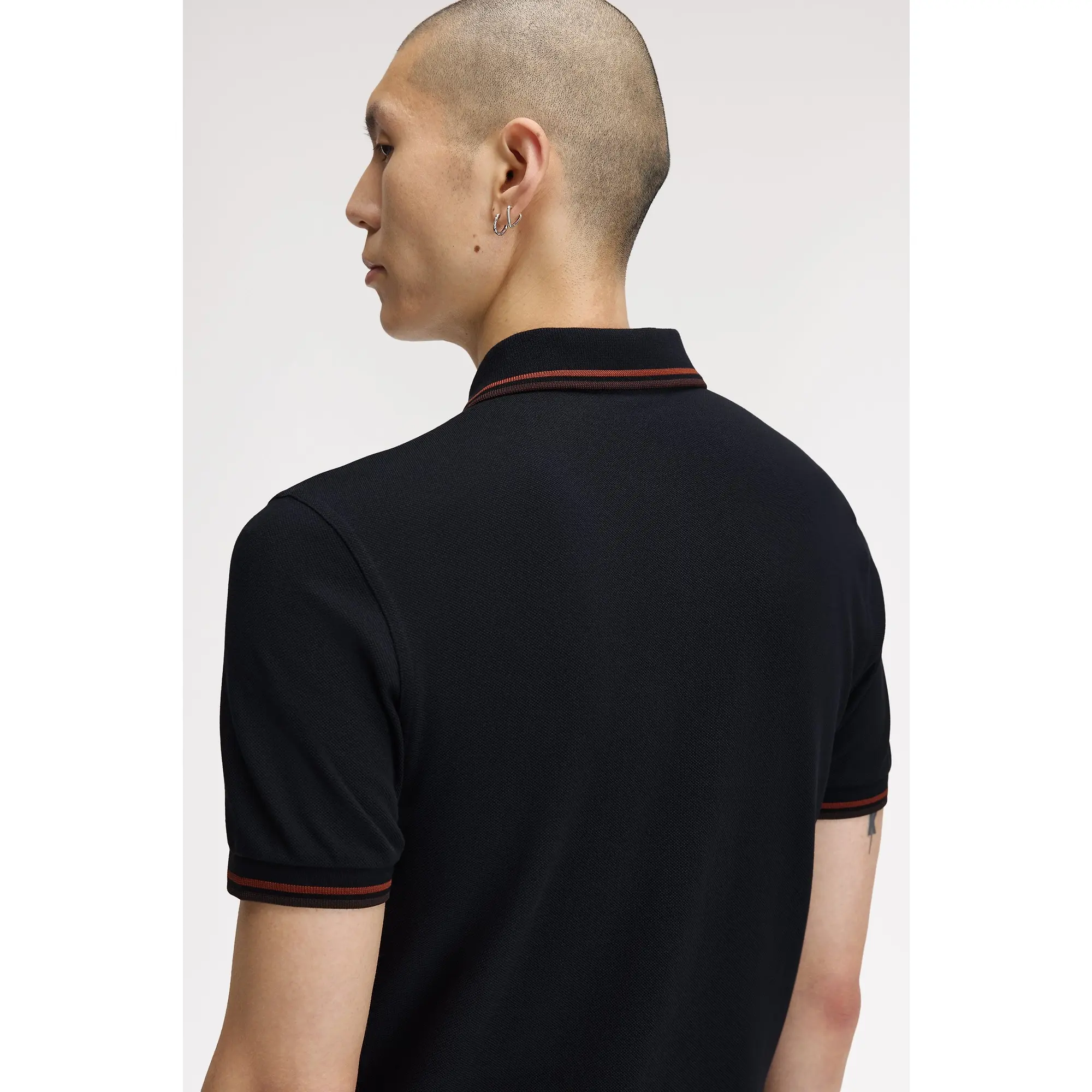 Product image 5 of 8 of Fred Perry Men's M3600 Twin Tipped Shirt - Navy / Brandy / Rich Brown