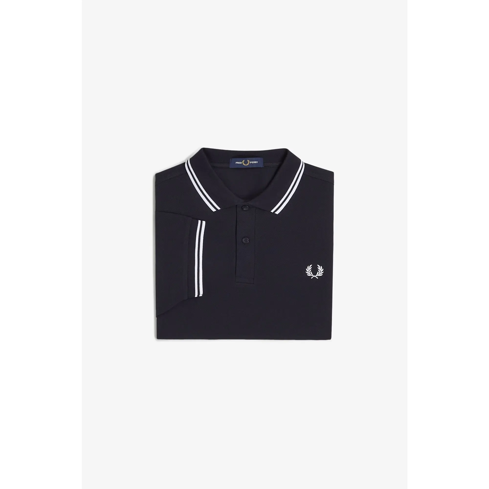 Product image 9 of 9 of Fred Perry Men's M3600 Twin Tipped Shirt - Navy / White