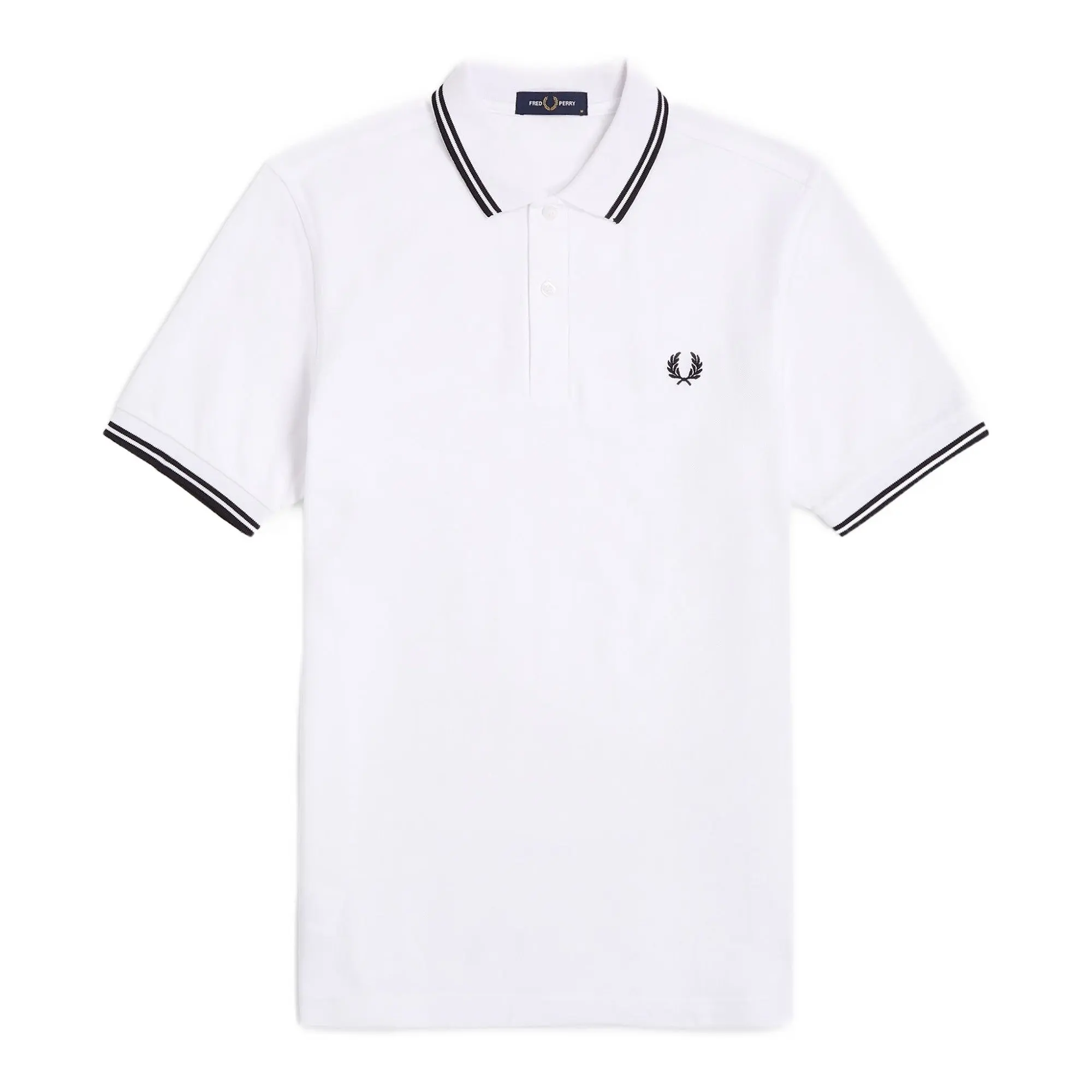 Product image 1 of 9 of Fred Perry Men's M3600 Twin Tipped Shirt - White