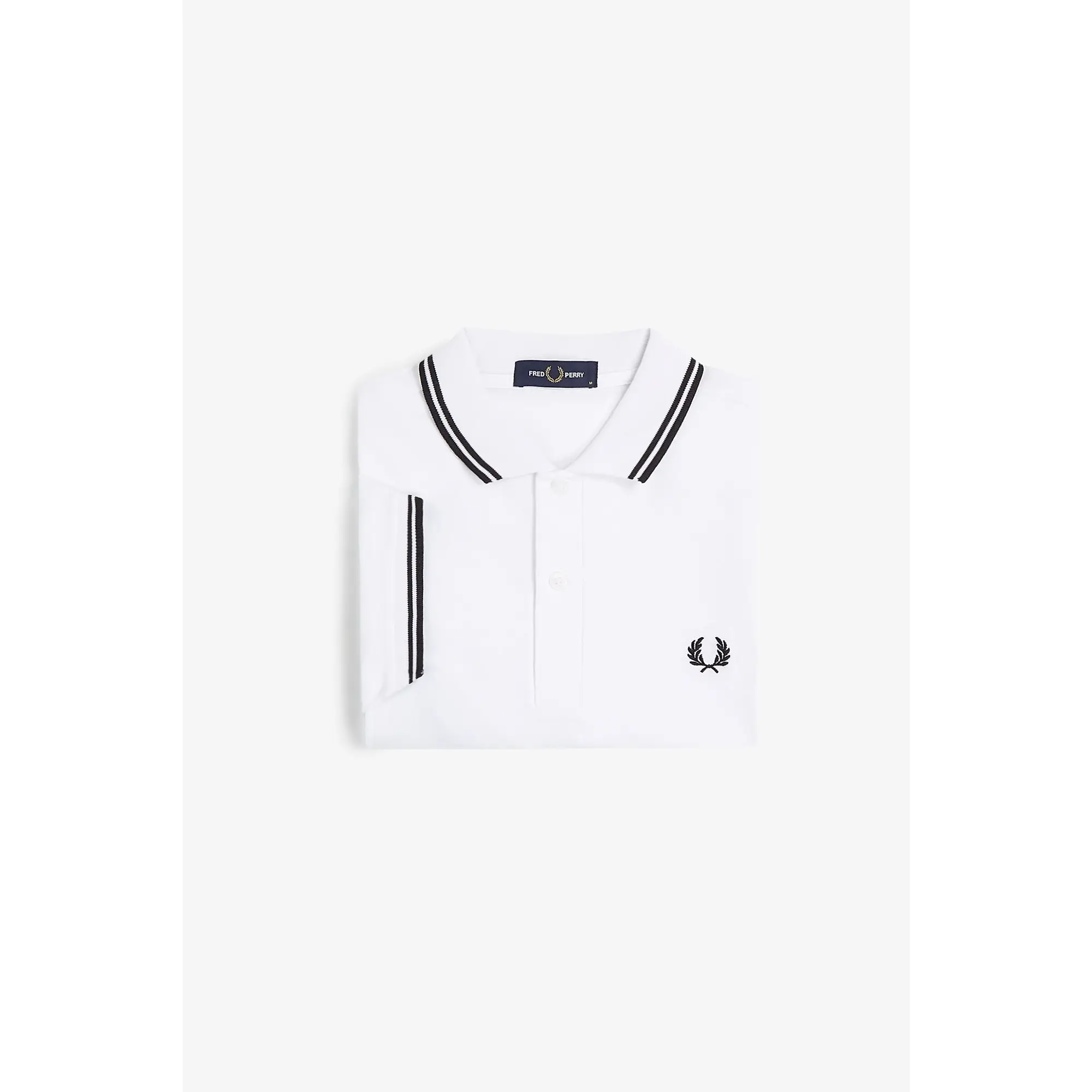 Product image 9 of 9 of Fred Perry Men's M3600 Twin Tipped Shirt - White