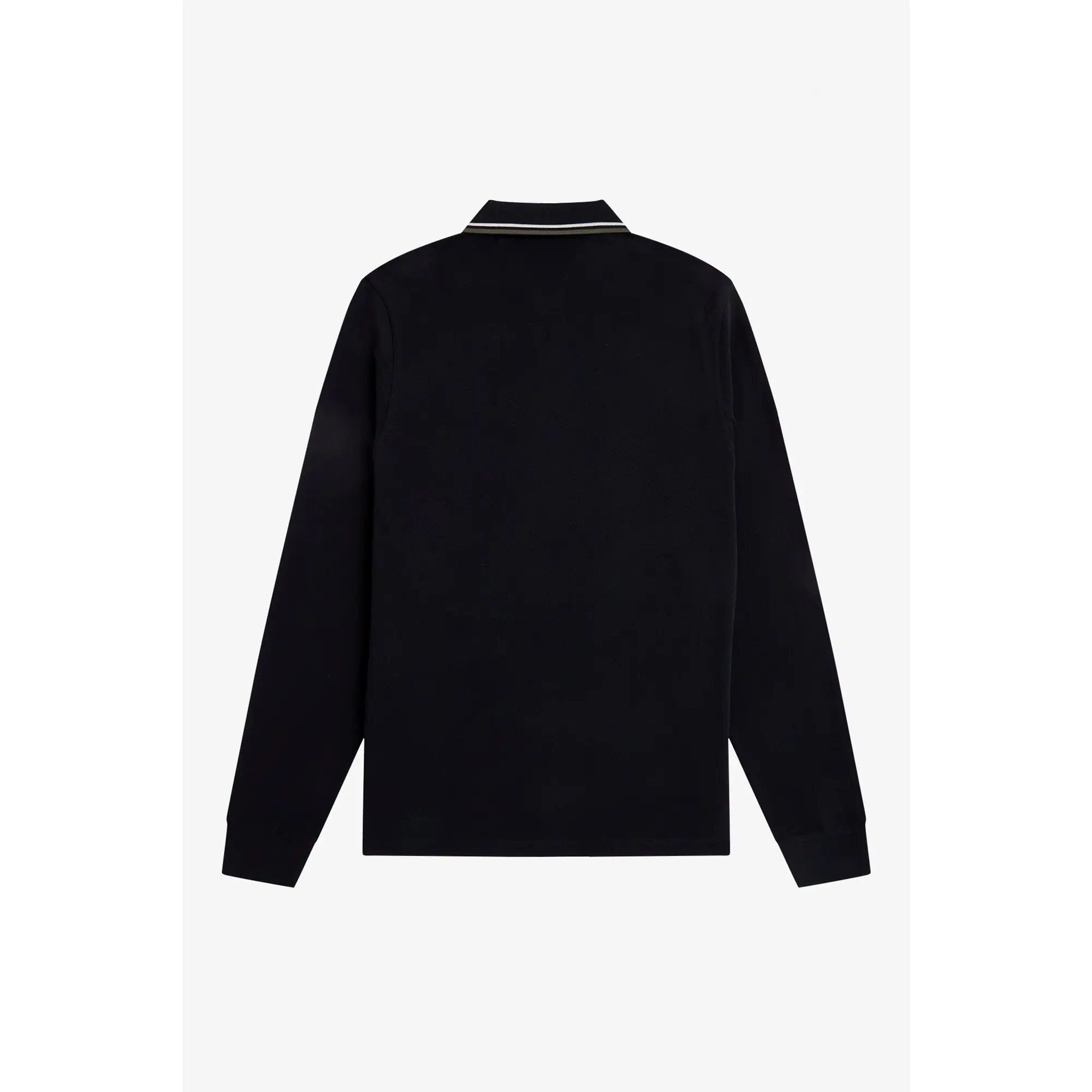 Product image 6 of 7 of Fred Perry Men's M3636 LS Twin Tipped Shirt - Black / Ecru / Laurel Wreath Green