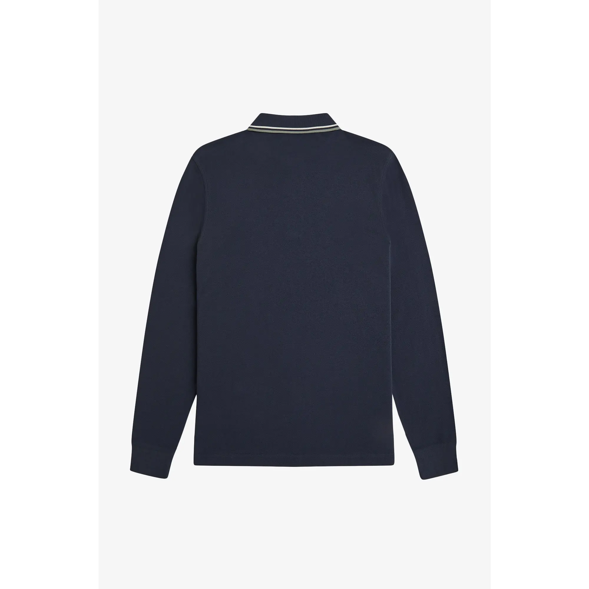Product image 6 of 6 of Fred Perry Men's M3636 LS Twin Tipped Shirt - Dark Airforce / Ecru / Seagrass