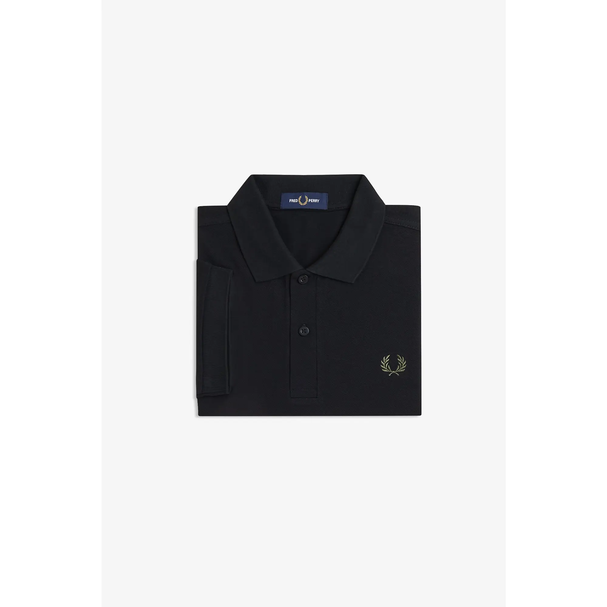 Product image 7 of 7 of Fred Perry Men's M6000 Shirt - Black / Laurel Wreath Green