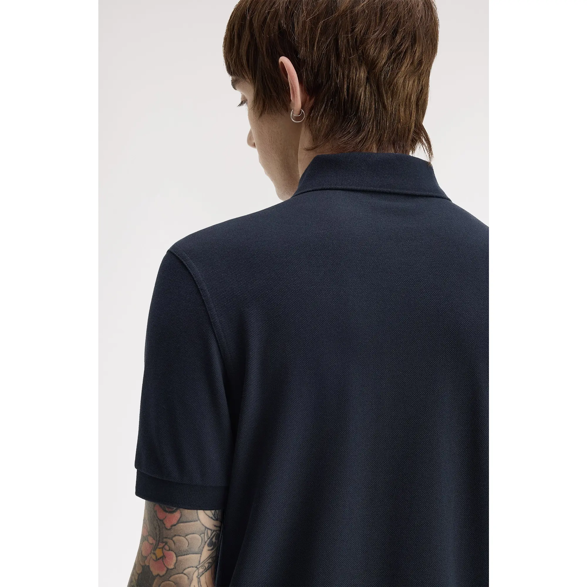 Product image 6 of 8 of Fred Perry Men's M6000 Shirt - Navy / Rich Brown