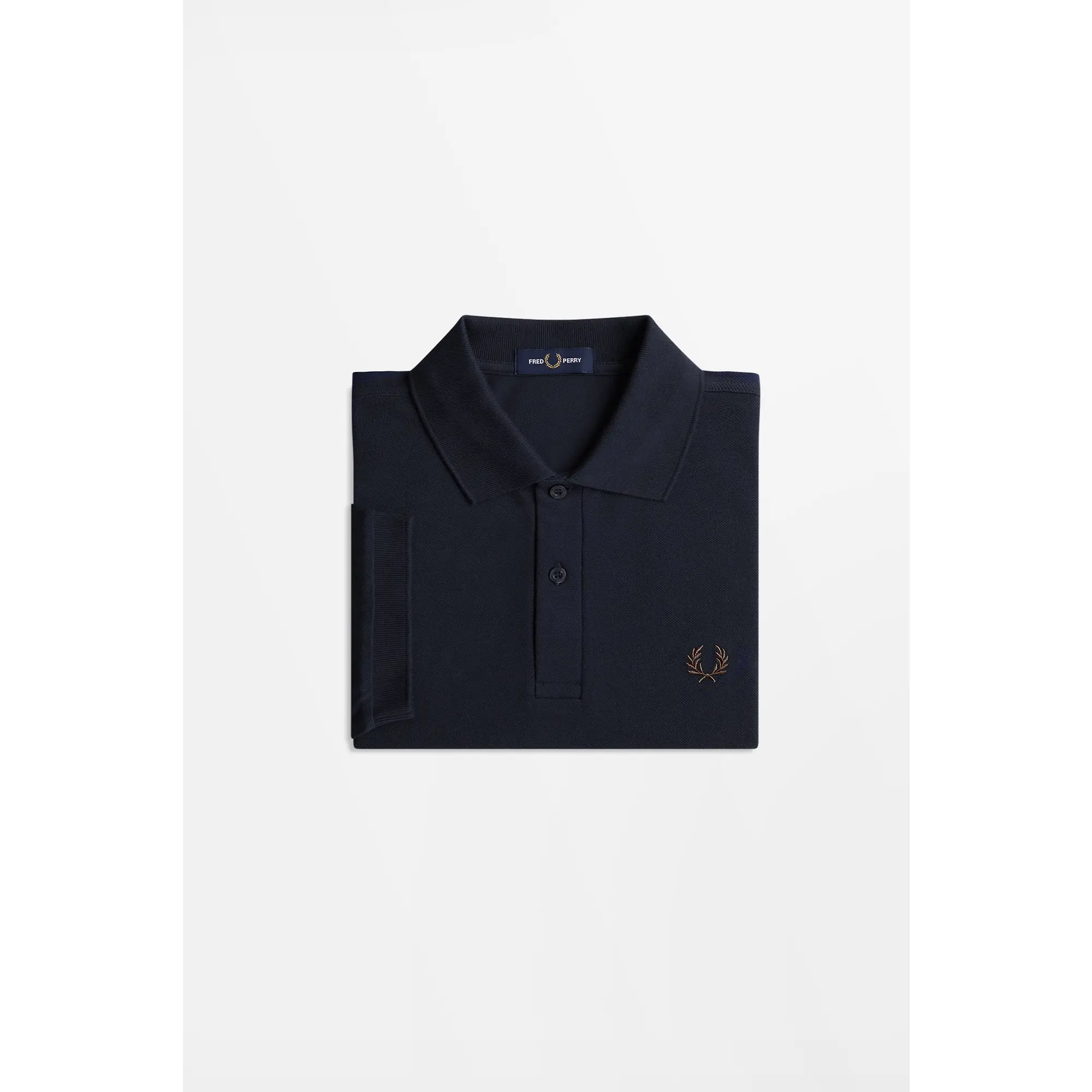 Product image 8 of 8 of Fred Perry Men's M6000 Shirt - Navy / Rich Brown