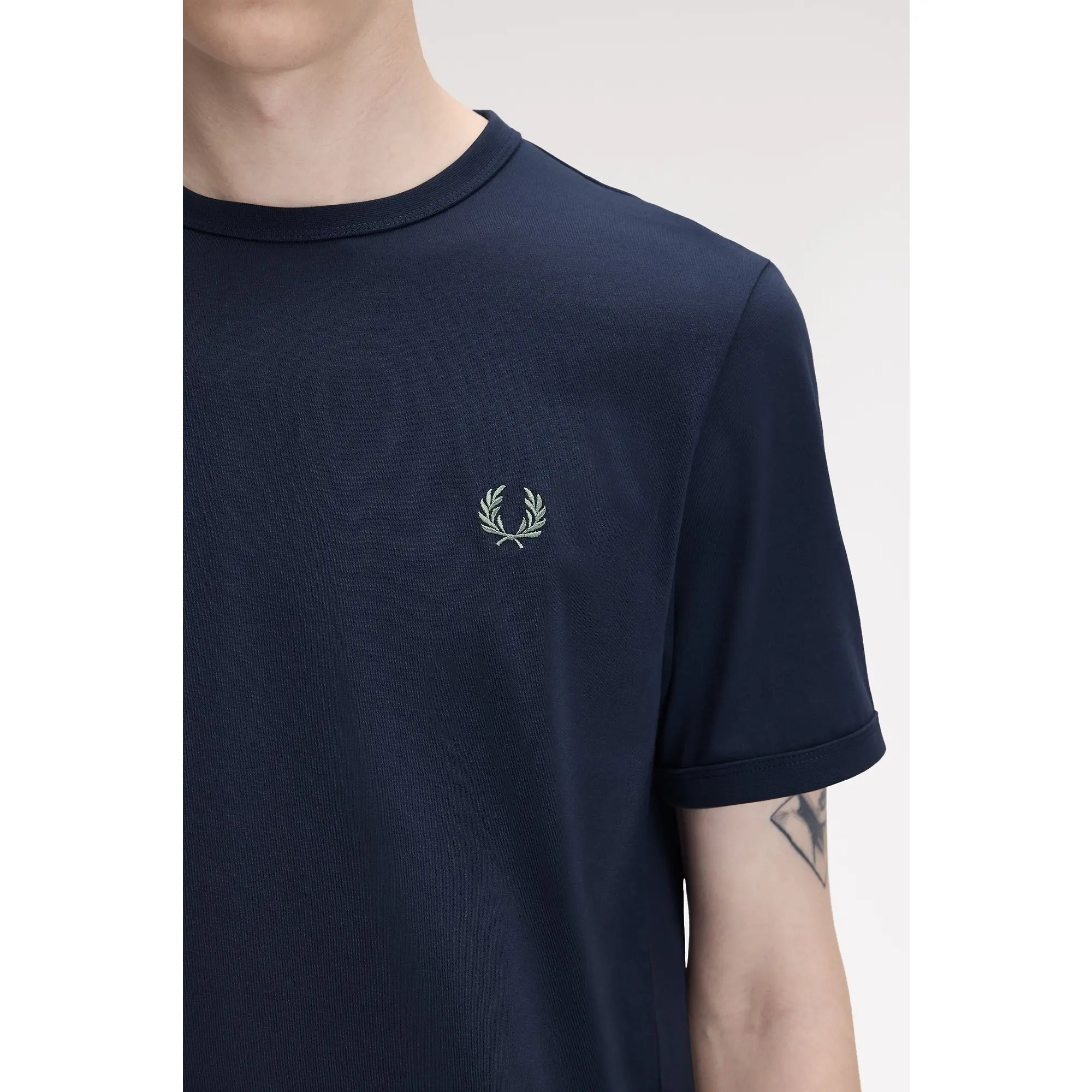 Product image 5 of 6 of Fred Perry Men's Ringer T-Shirt - Dark Airforce