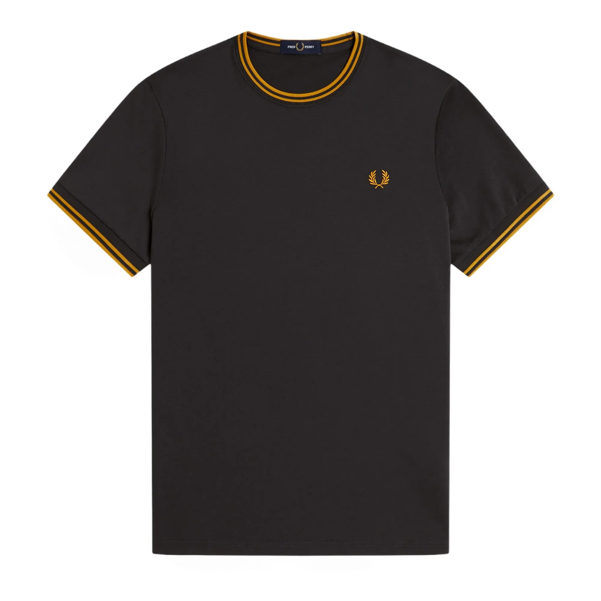 Product image 1 of 7 of Fred Perry Men's Twin Tipped T-Shirt - Anchor Grey / Golden