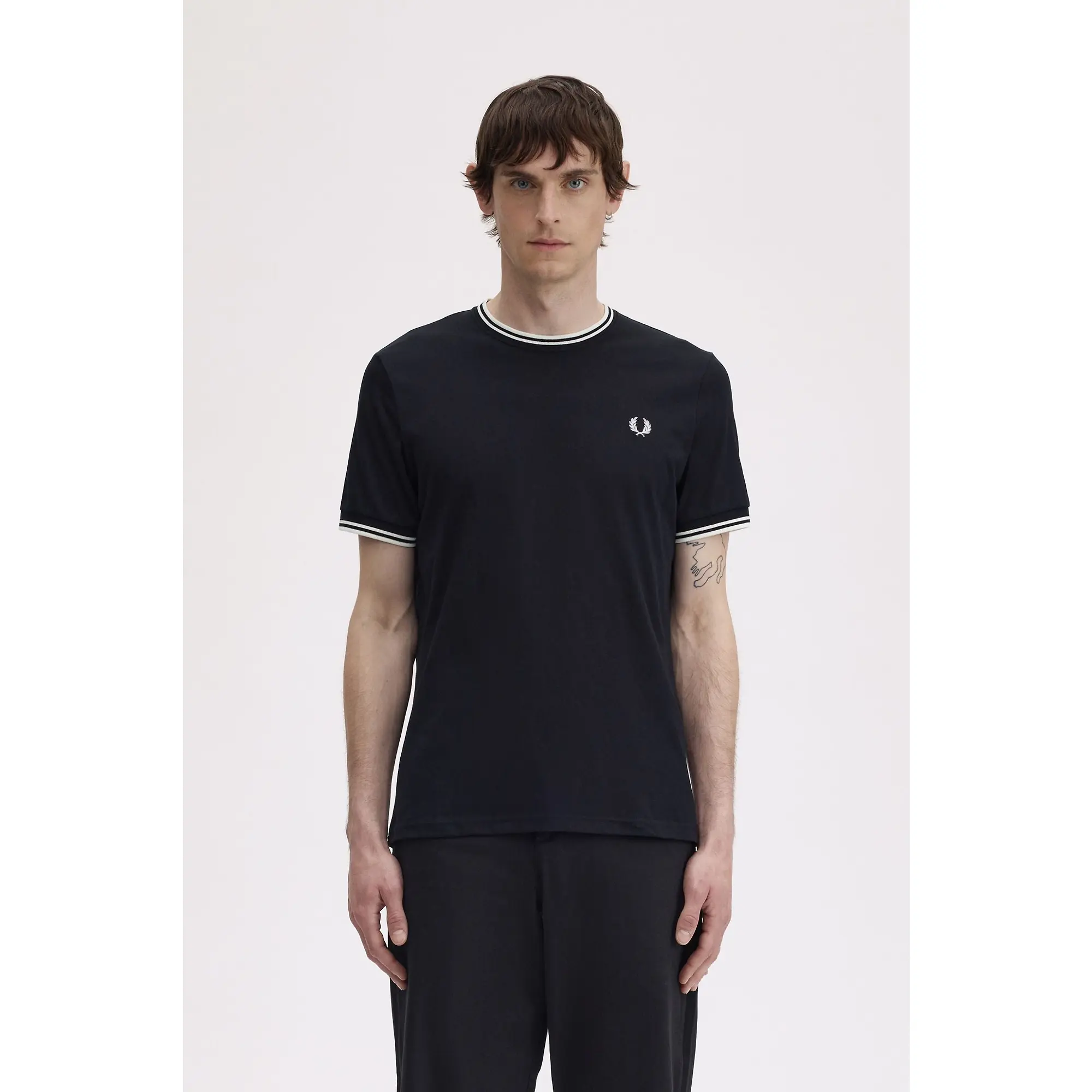 Product image 2 of 6 of Fred Perry Men's Twin Tipped T-Shirt - Black
