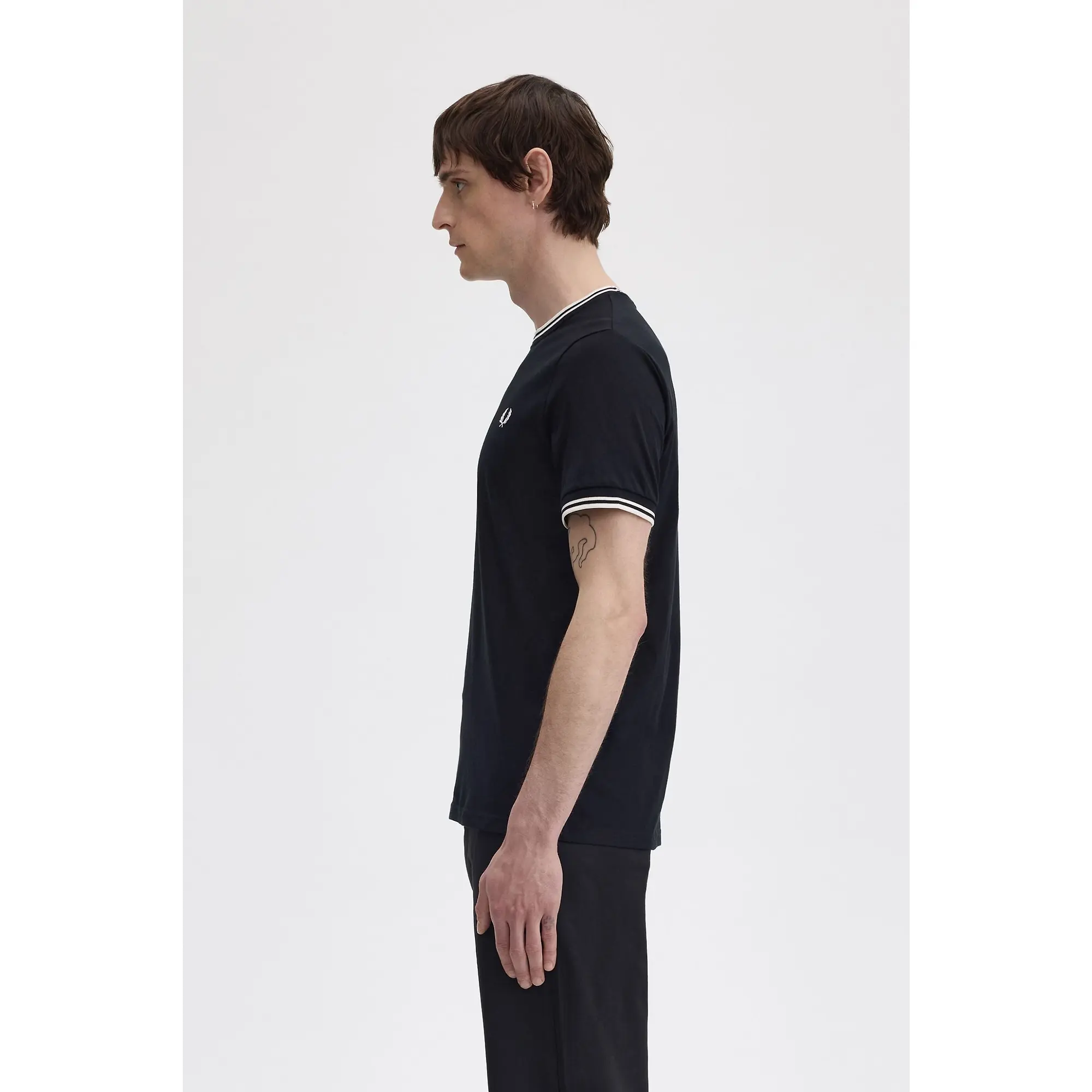 Product image 3 of 6 of Fred Perry Men's Twin Tipped T-Shirt - Black