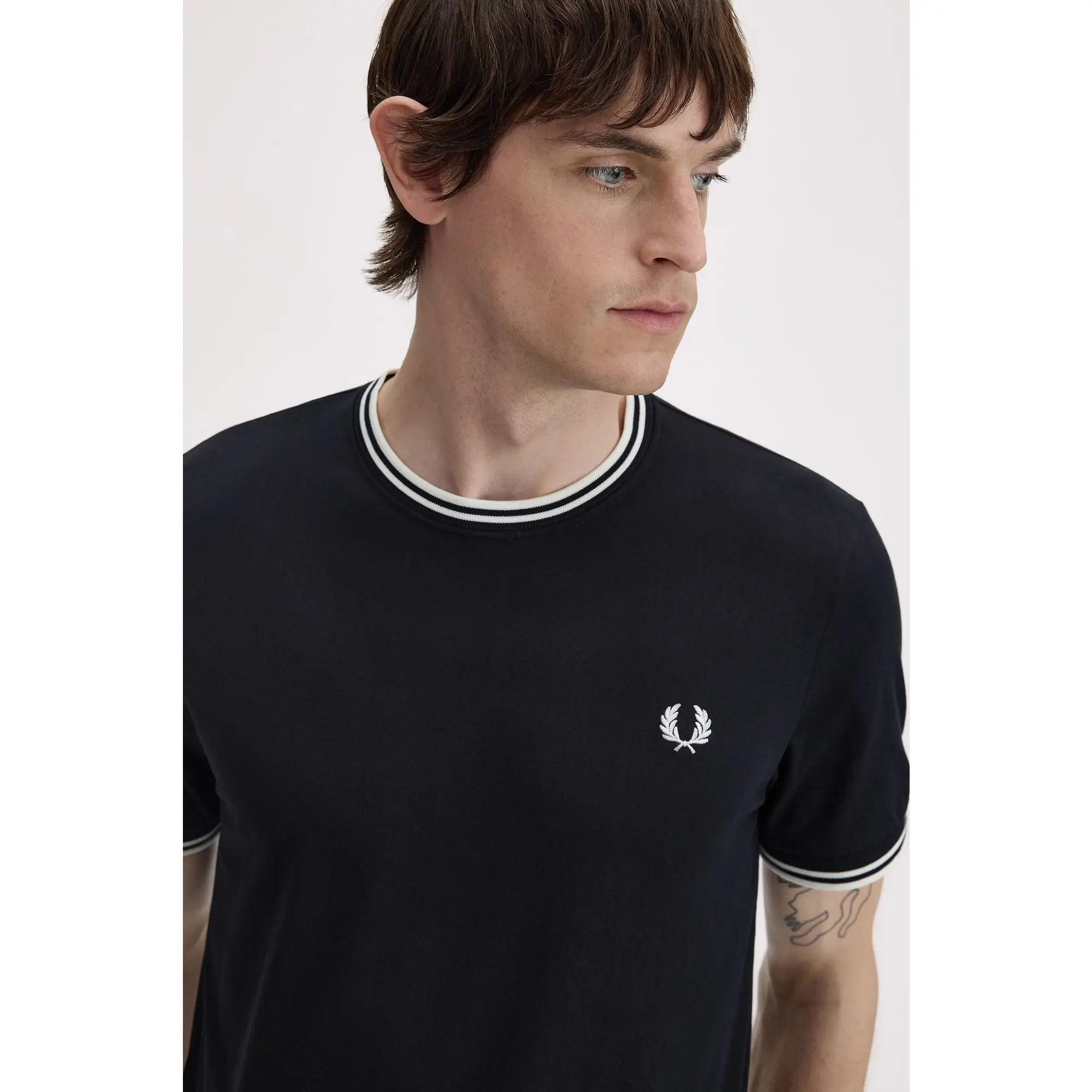Product image 4 of 6 of Fred Perry Men's Twin Tipped T-Shirt - Black