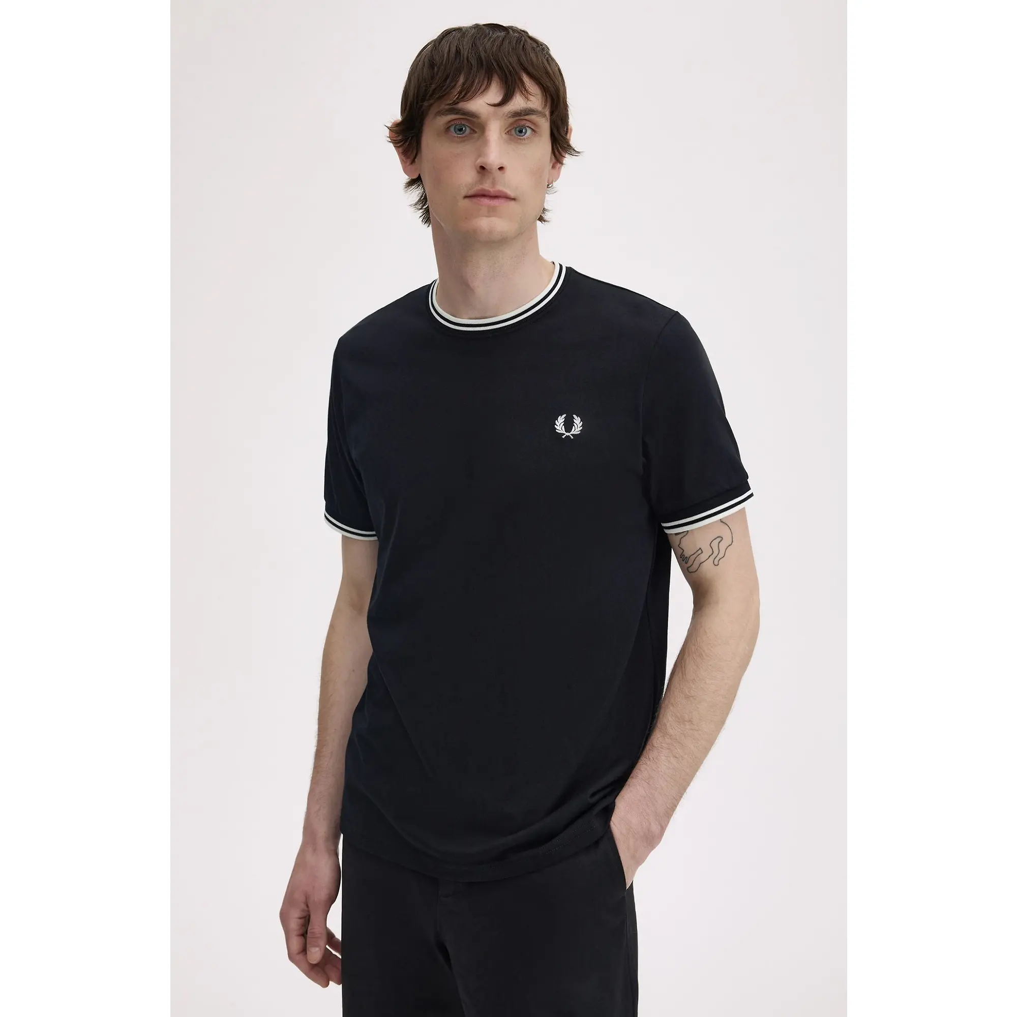 Product image 5 of 6 of Fred Perry Men's Twin Tipped T-Shirt - Black