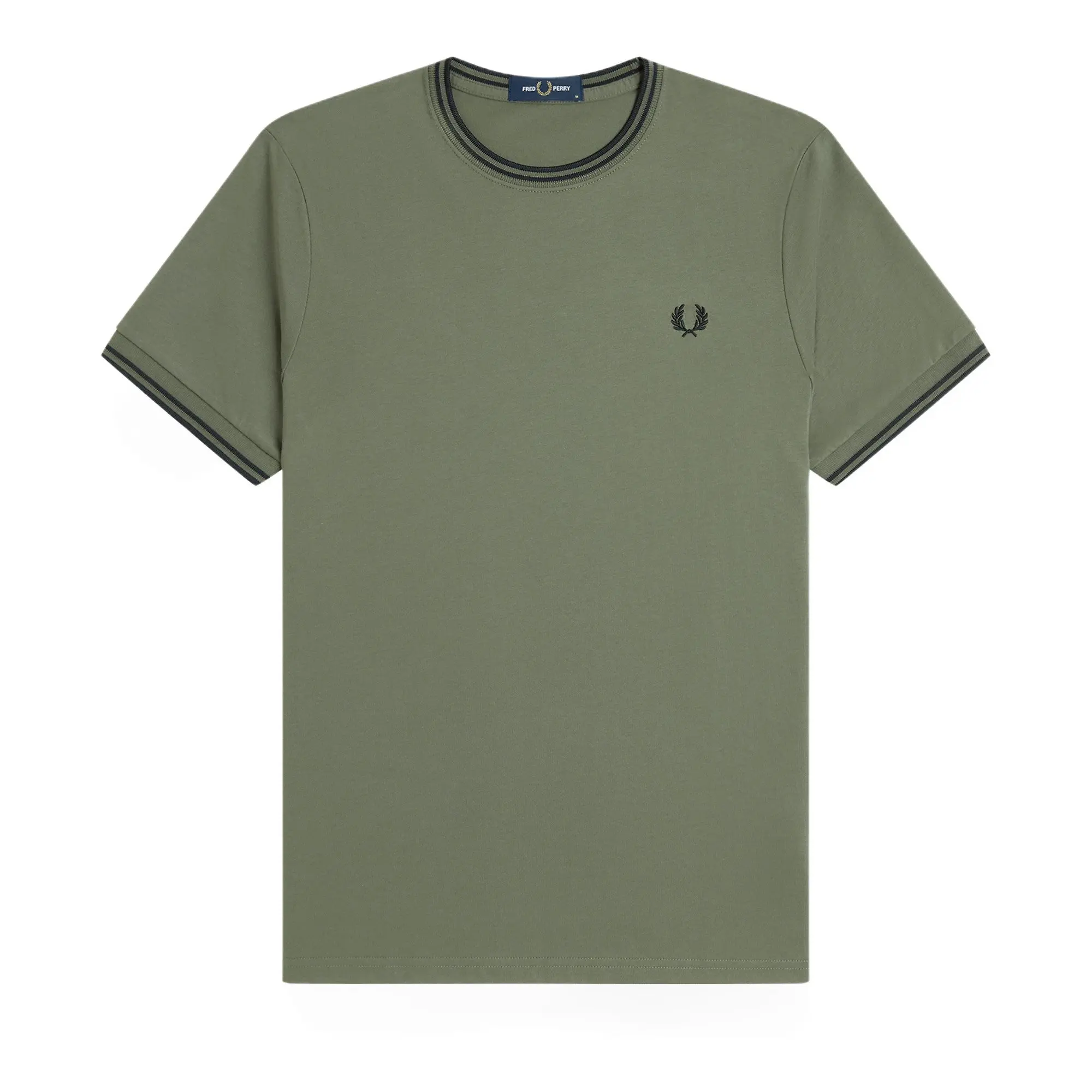 Product image 1 of 6 of Fred Perry Men's Twin Tipped T-Shirt - Laurel Wreath Green / Black