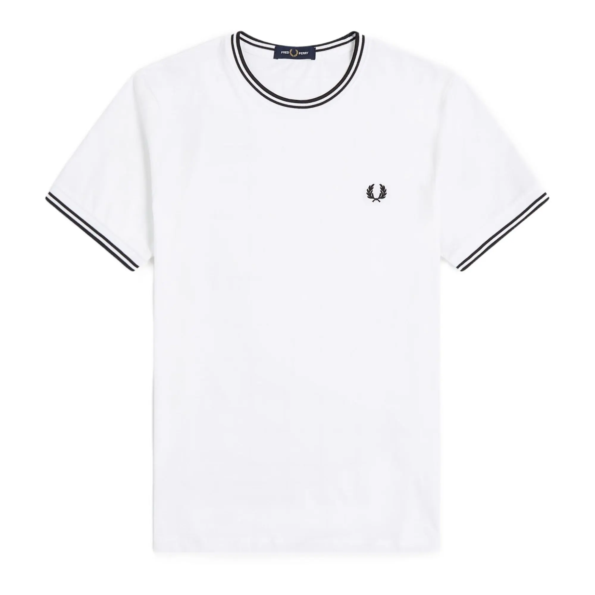 Product image 1 of 8 of Fred Perry Men's Twin Tipped T-Shirt - White