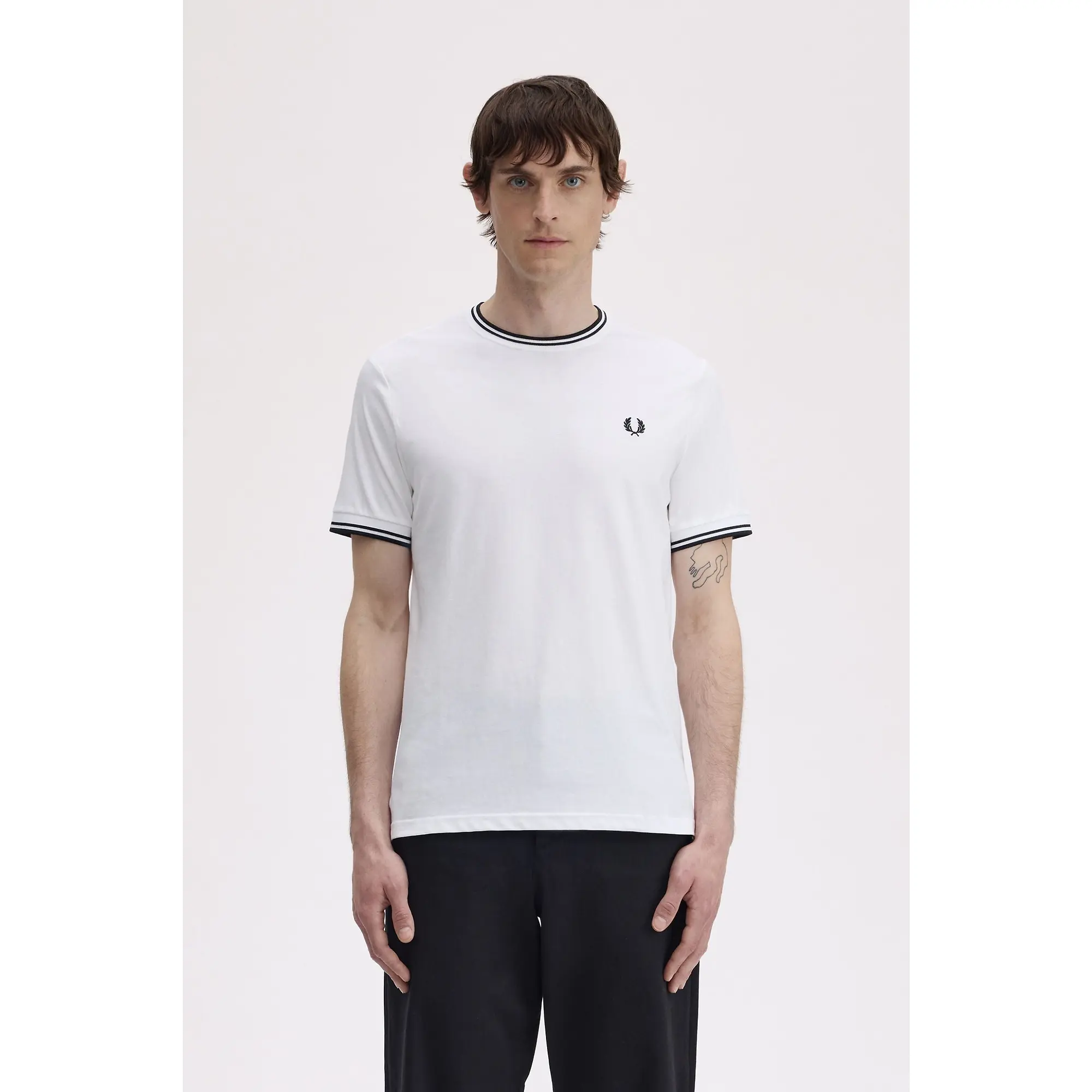 Product image 2 of 8 of Fred Perry Men's Twin Tipped T-Shirt - White