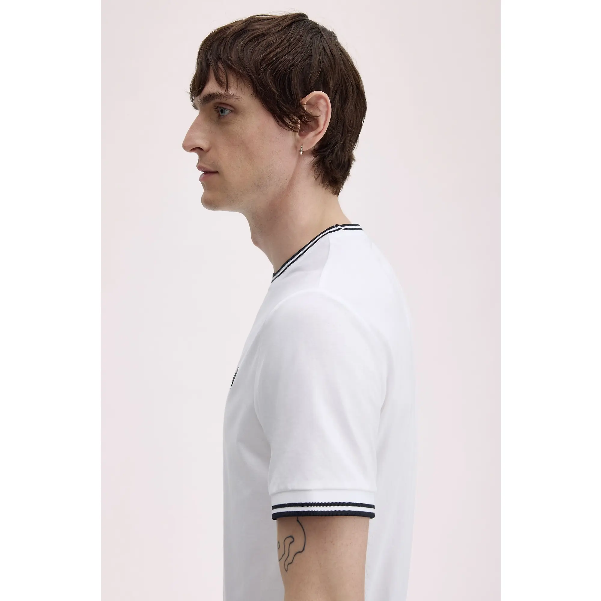 Product image 5 of 8 of Fred Perry Men's Twin Tipped T-Shirt - White