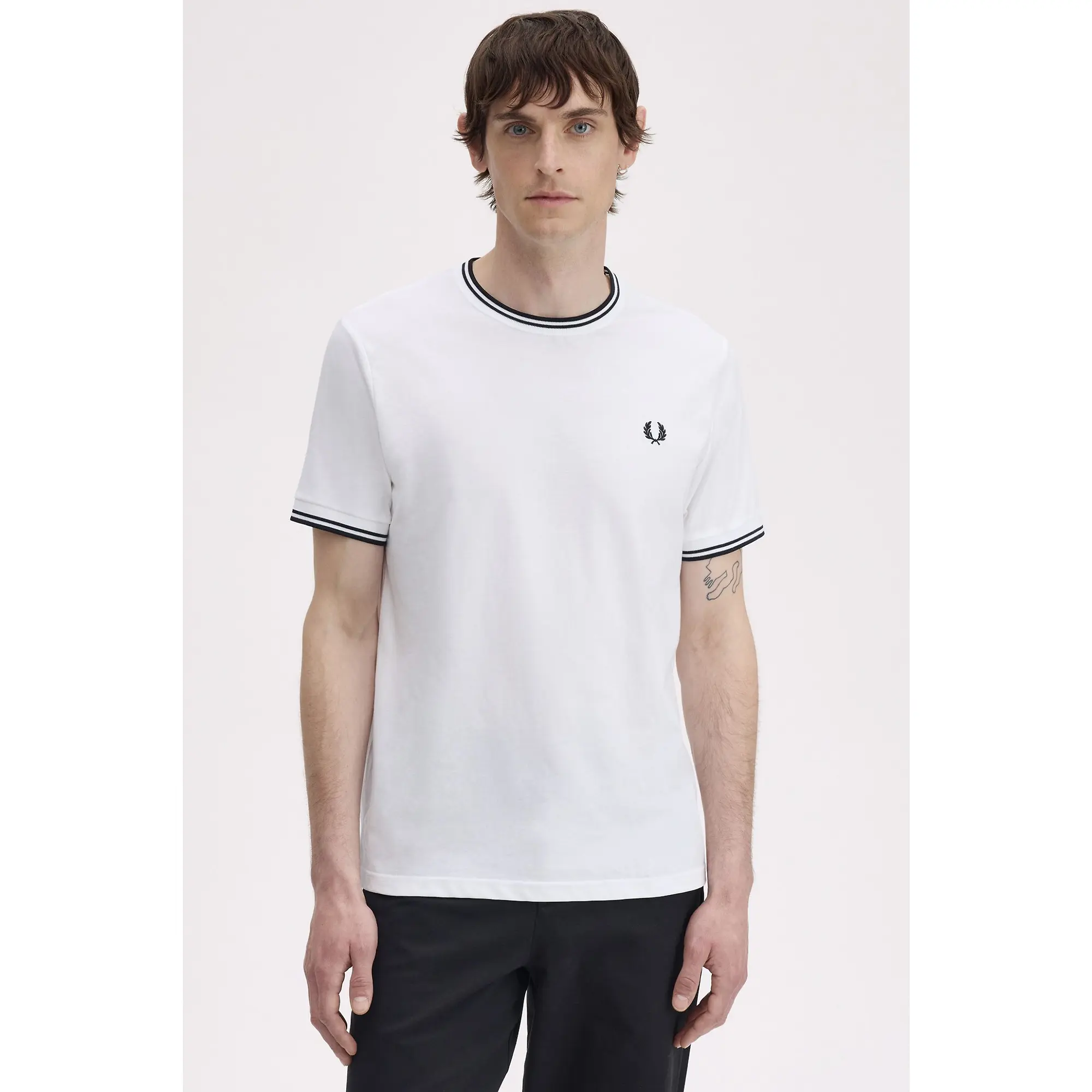 Product image 7 of 8 of Fred Perry Men's Twin Tipped T-Shirt - White