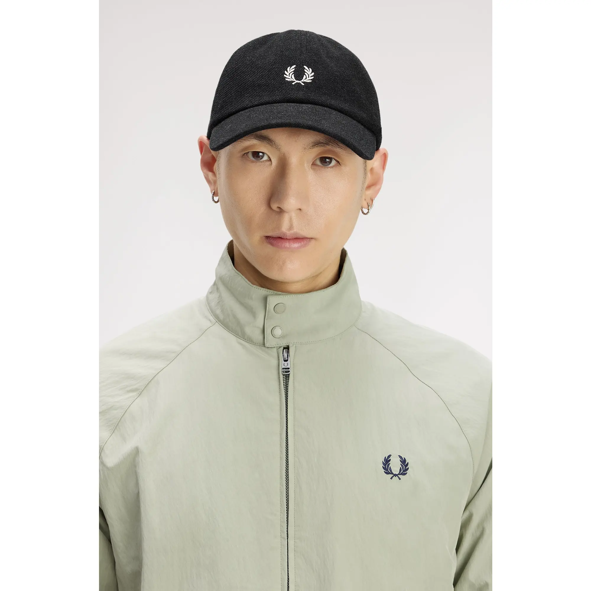 Product image 2 of 6 of Fred Perry Piqué Classic Cap - Charcoal Marl / Ecru / Ecru