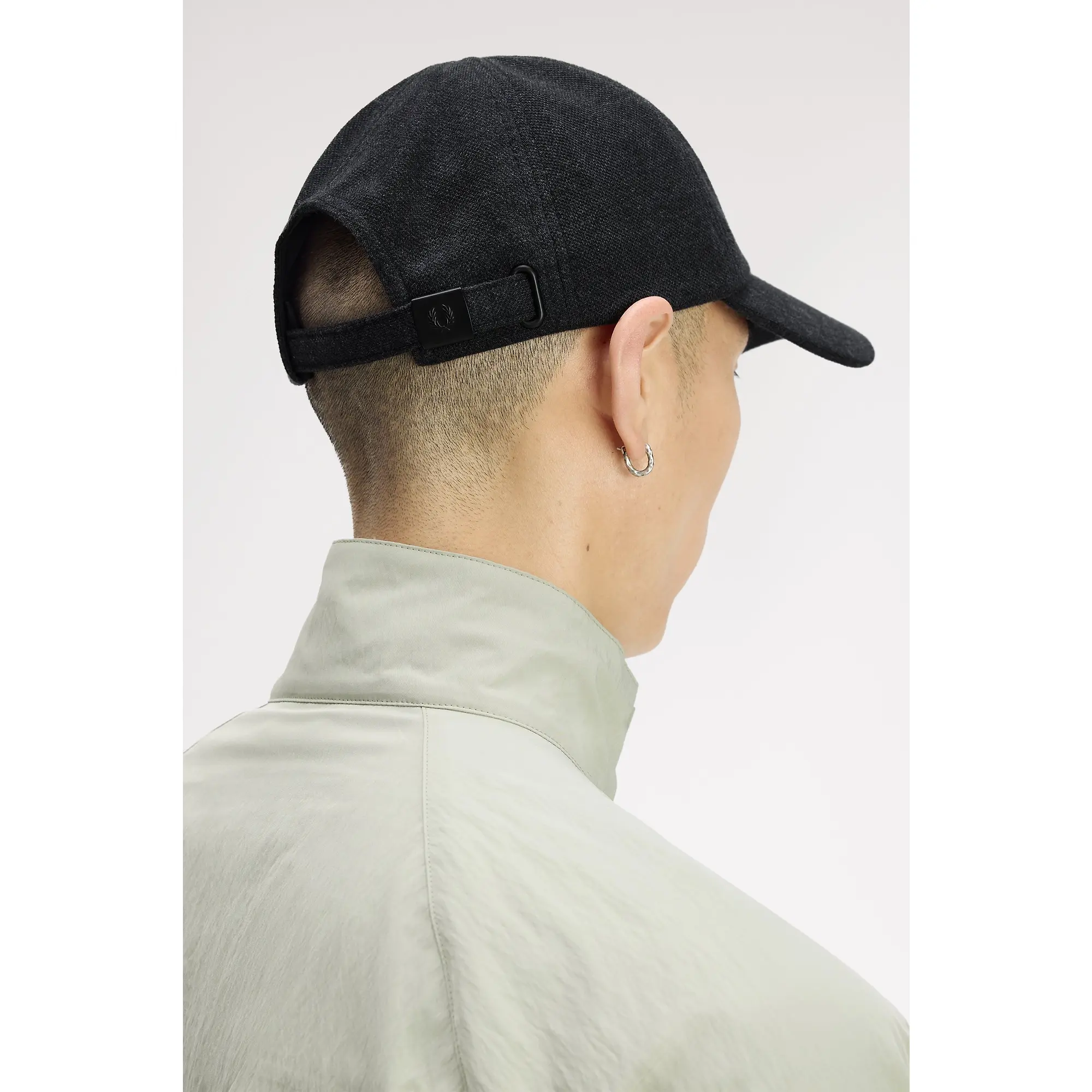 Product image 3 of 6 of Fred Perry Piqué Classic Cap - Charcoal Marl / Ecru / Ecru