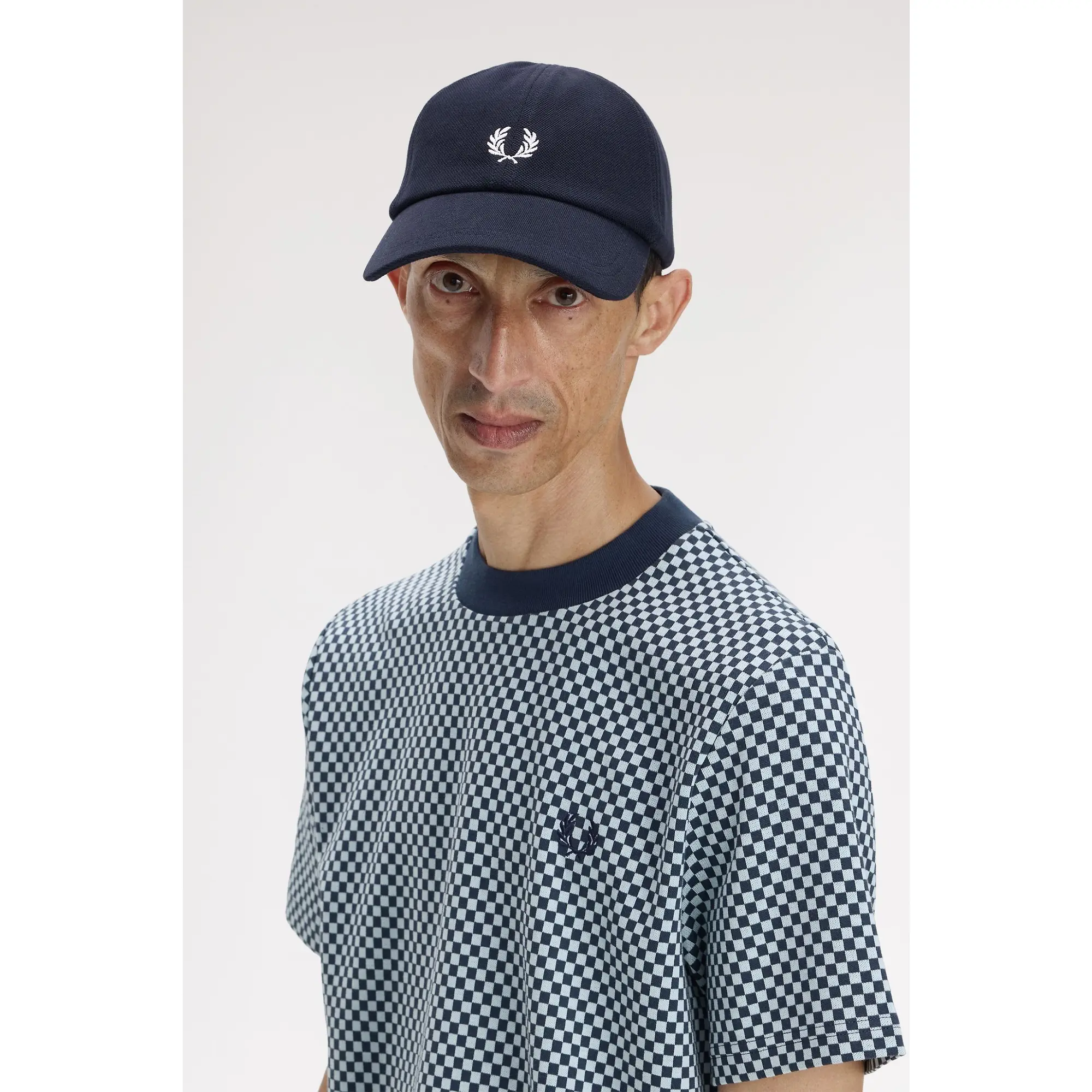 Product image 3 of 7 of Fred Perry Piqué Classic Cap - Navy / Snow White
