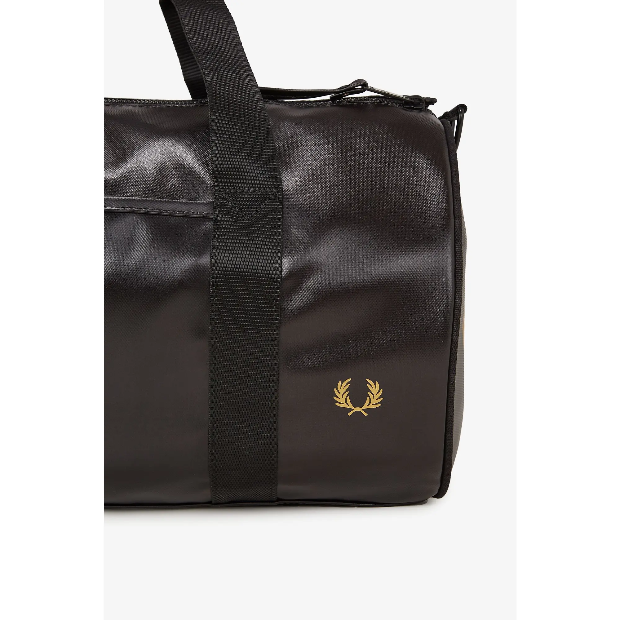 Product image 8 of 8 of Fred Perry Tonal Classic Barrel Bag - Black / Gold