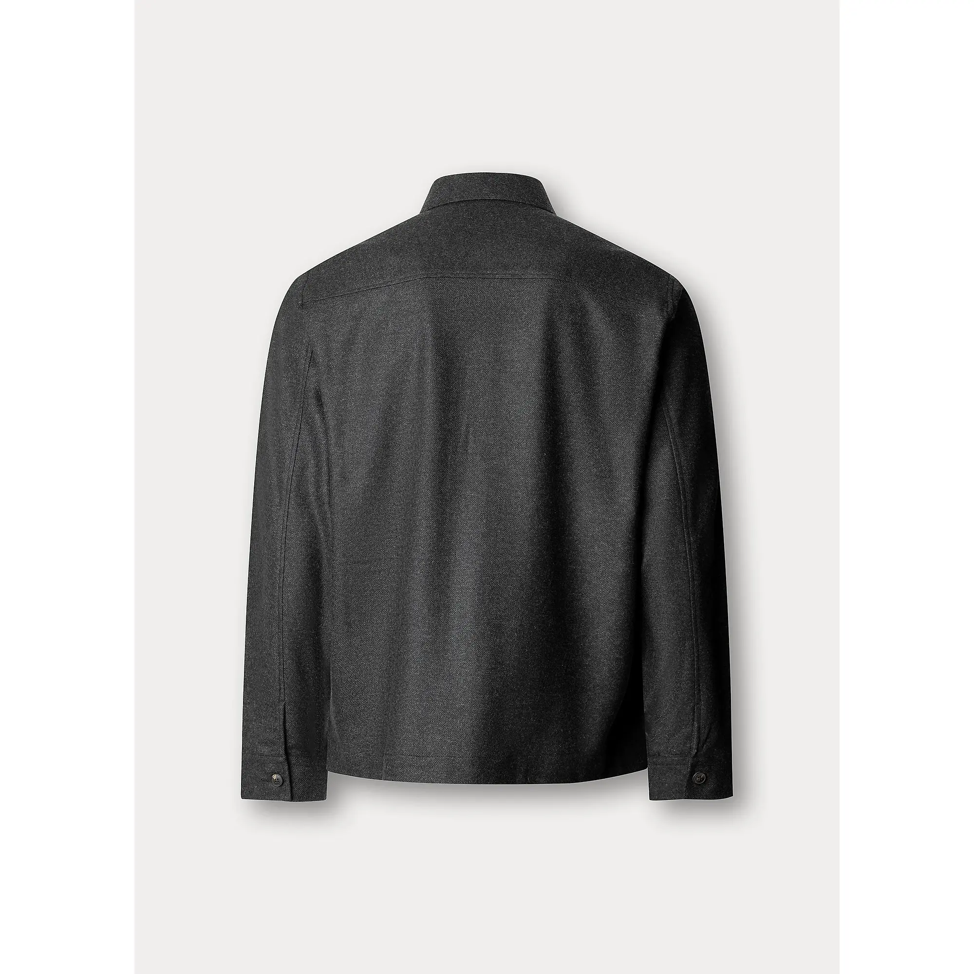 Product image 8 of 8 of Hackett Men's Stretch Cashmere 4 Pocket Overshirt - Charcoal Grey