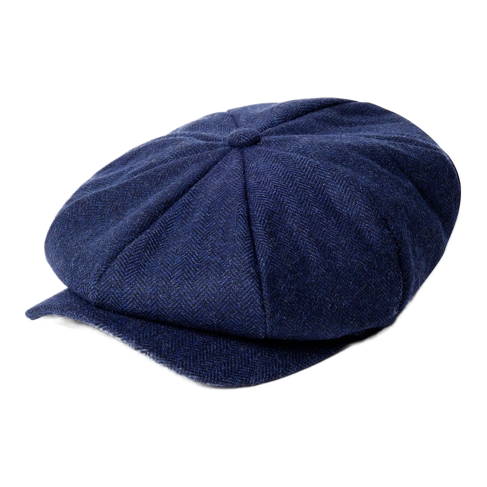 Product image 1 of 4 of Hackett Men's Herringbone Bakerboy Cap - Navy