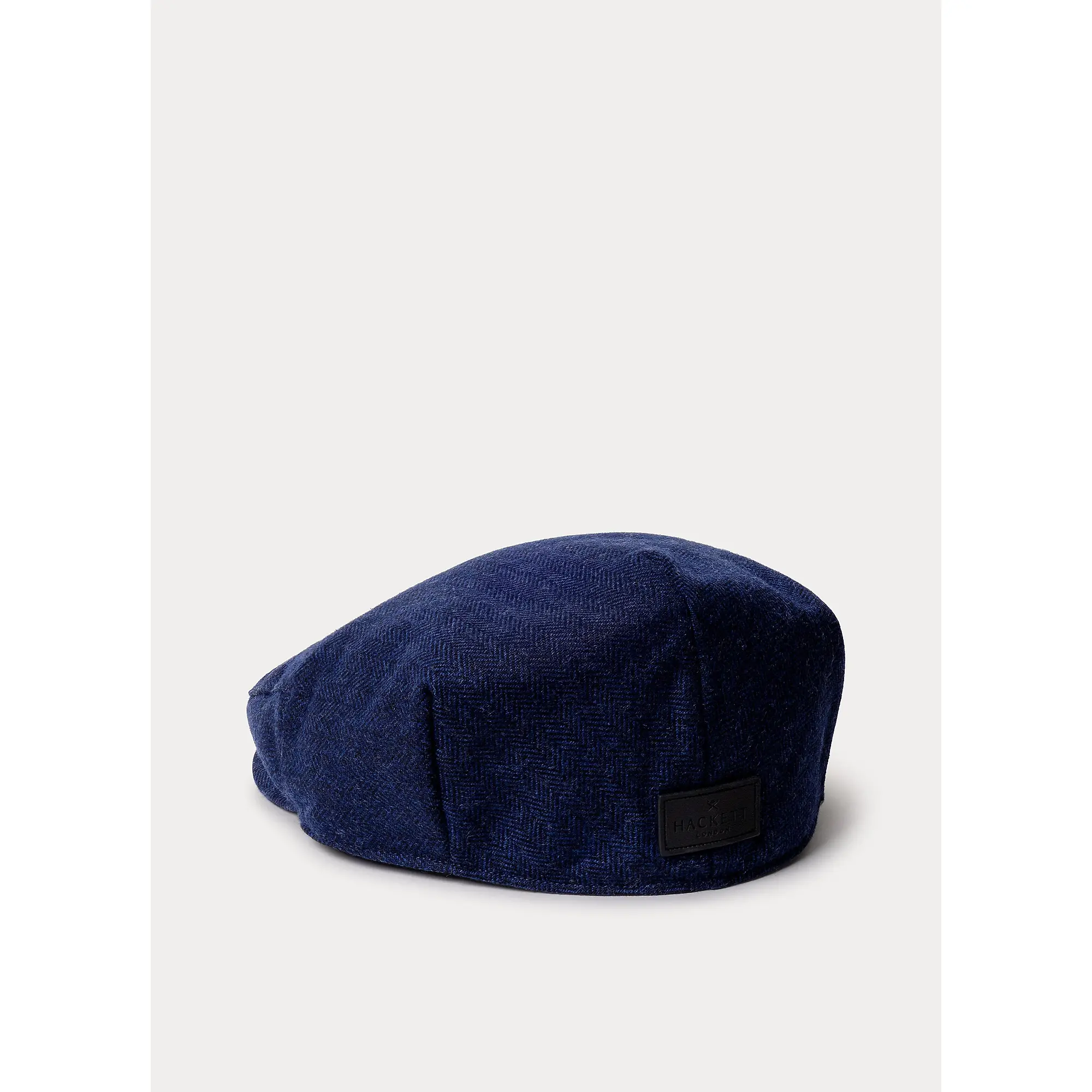 Product image 2 of 4 of Hackett Men's Wool Blend Herringbone Flat Cap - Navy