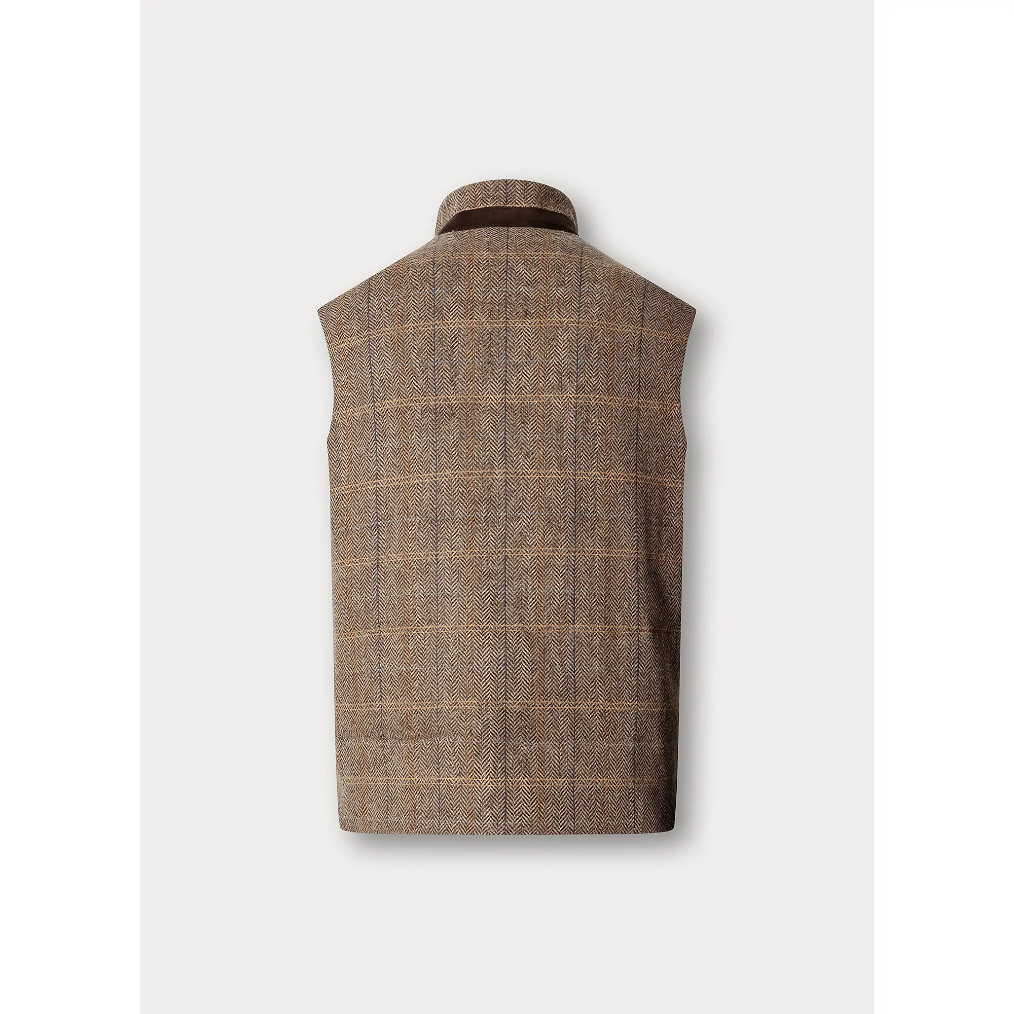 Product image 10 of 11 of Hackett Men's Wool Blend Tattersall Padded Gilet - Tetley Beige