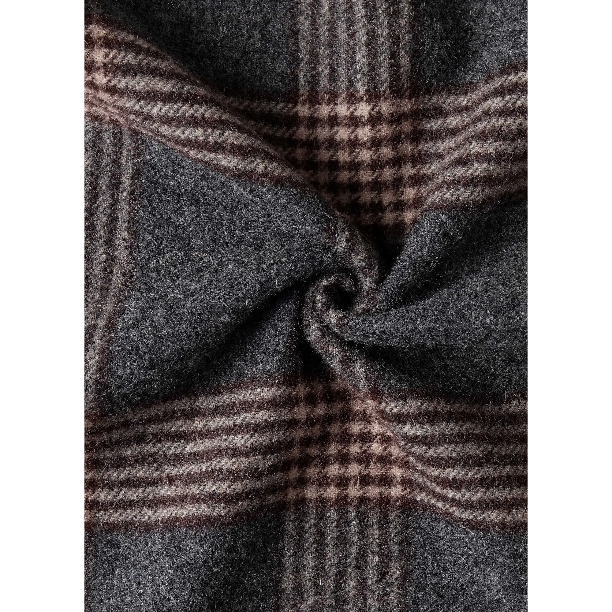 Product image 2 of 3 of Hackett Men's Wool-Cashmere Branded Plaid Scarf - College Grey
