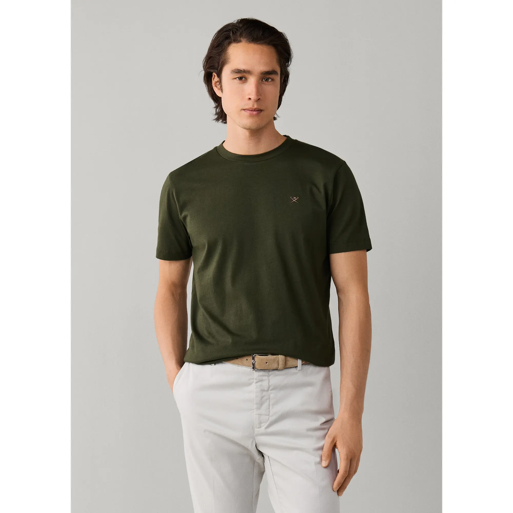 Product image 2 of 9 of Hackett Men's Classic Fit Logo T-Shirt - Hunter Green