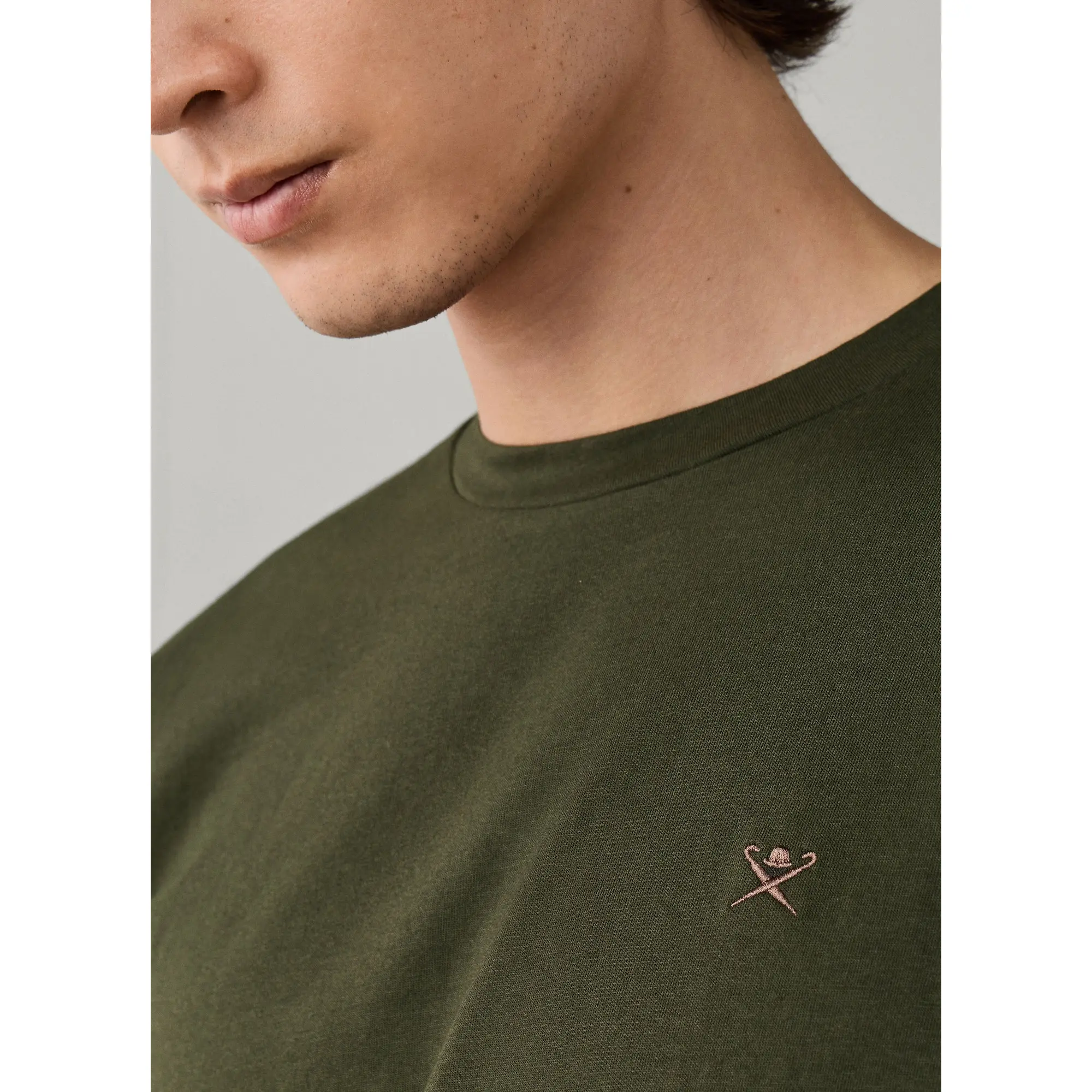 Product image 7 of 9 of Hackett Men's Classic Fit Logo T-Shirt - Hunter Green