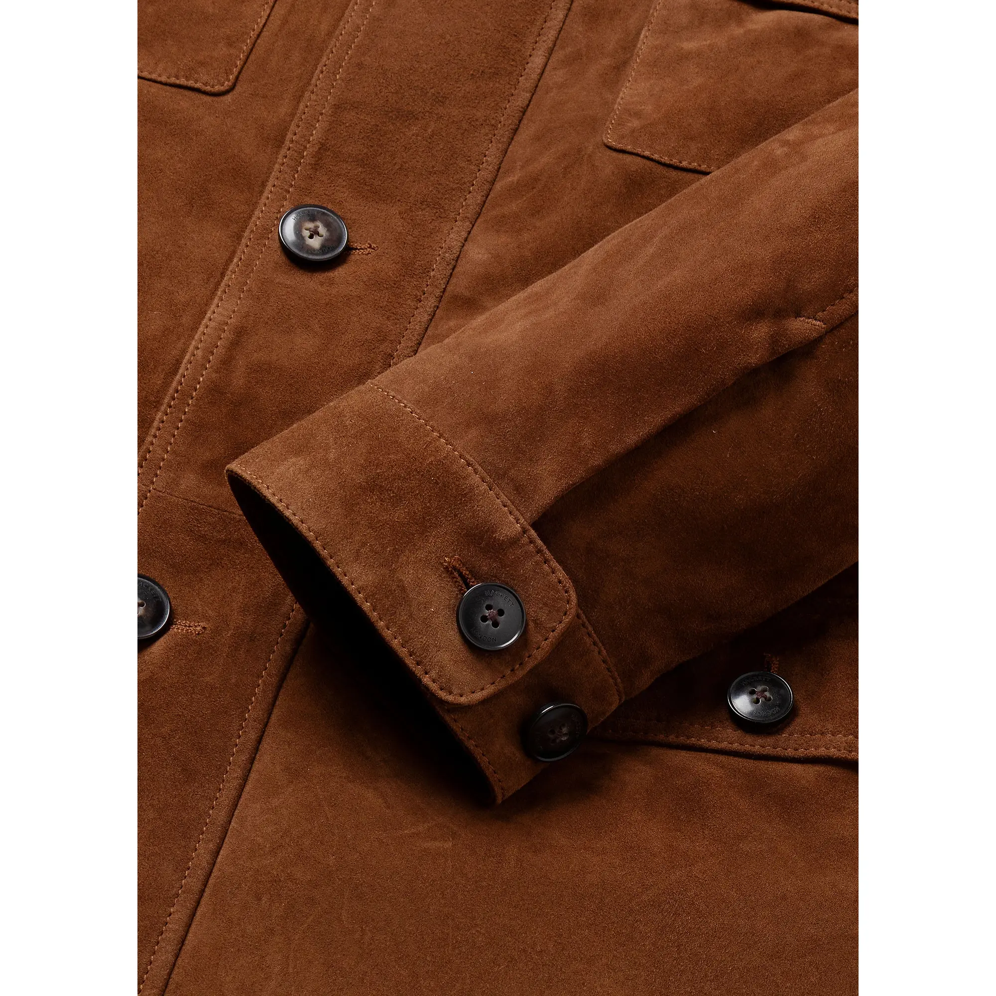 Product image 10 of 11 of Hackett Men's Suede Four Pocket Jacket - Nut Brown