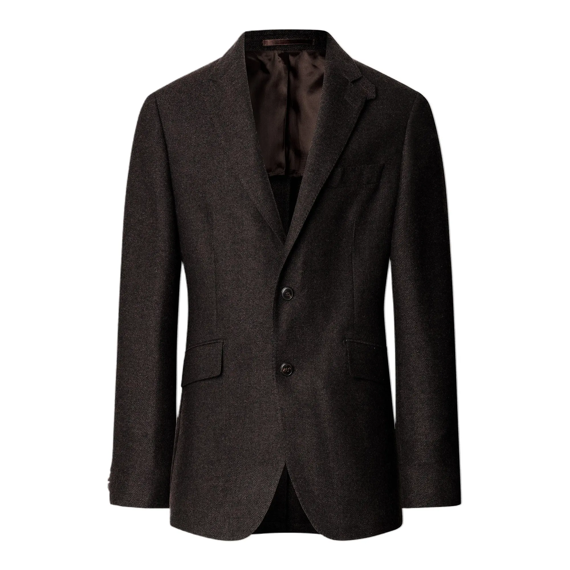 Product image 1 of 11 of Hackett Men's Wool Blend Herringbone Blazer - Ebony Brown