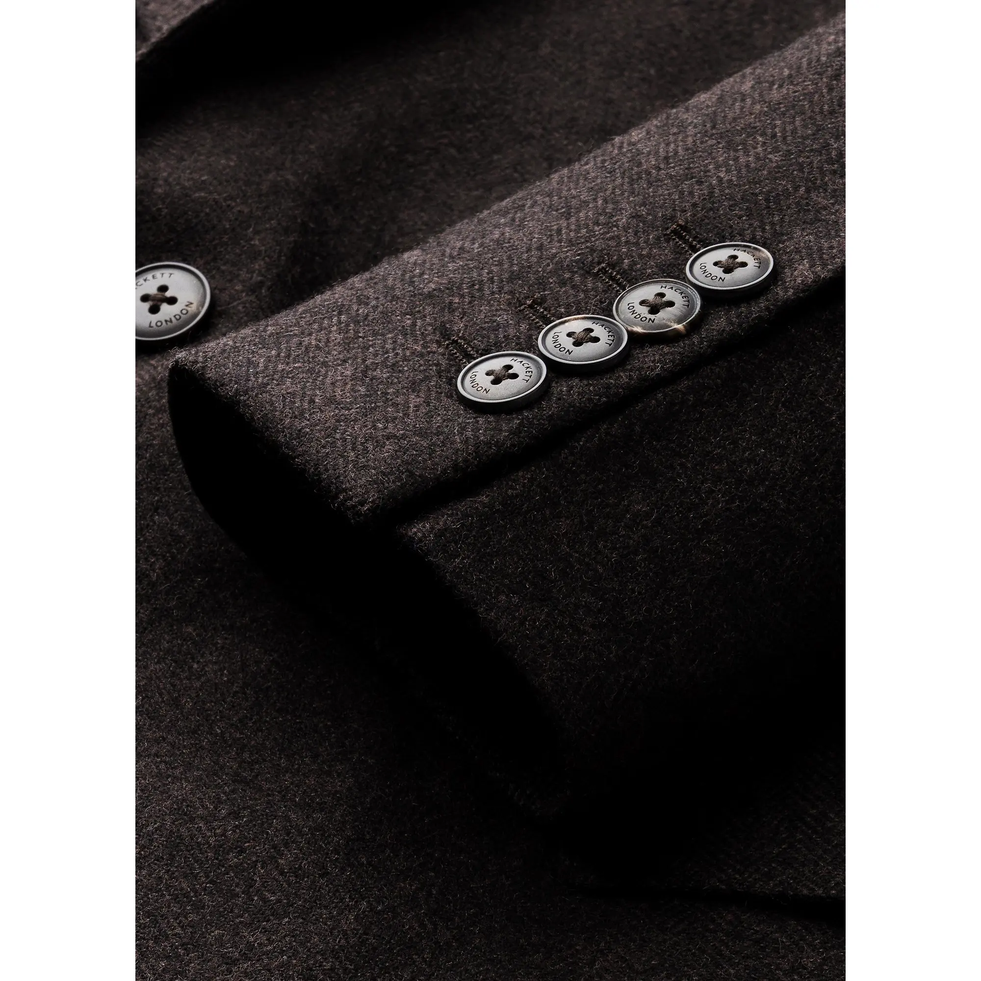 Product image 11 of 11 of Hackett Men's Wool Blend Herringbone Blazer - Ebony Brown