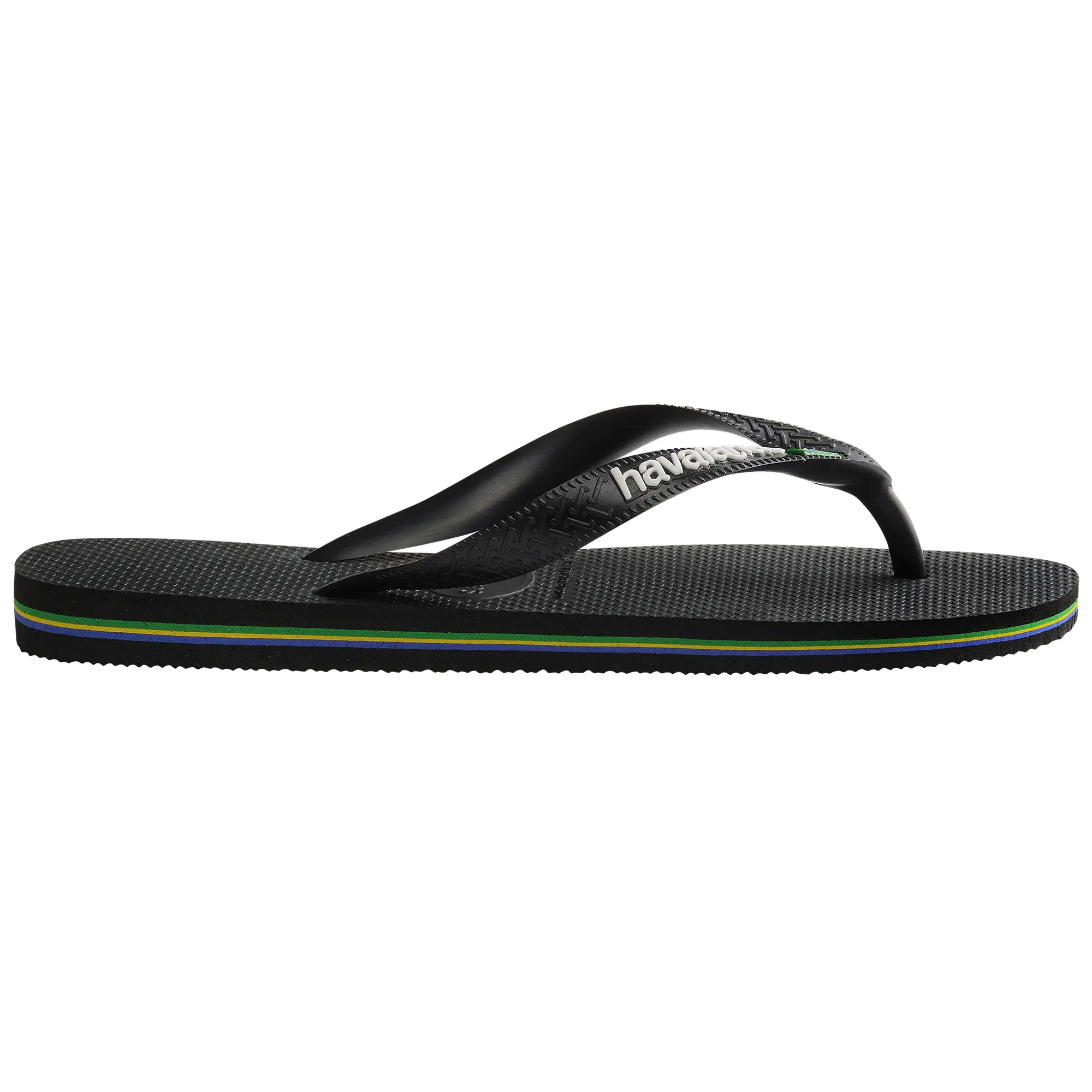Product image 3 of 8 of Havaianas Unisex Brasil Logo Flip Flops - Black/Black
