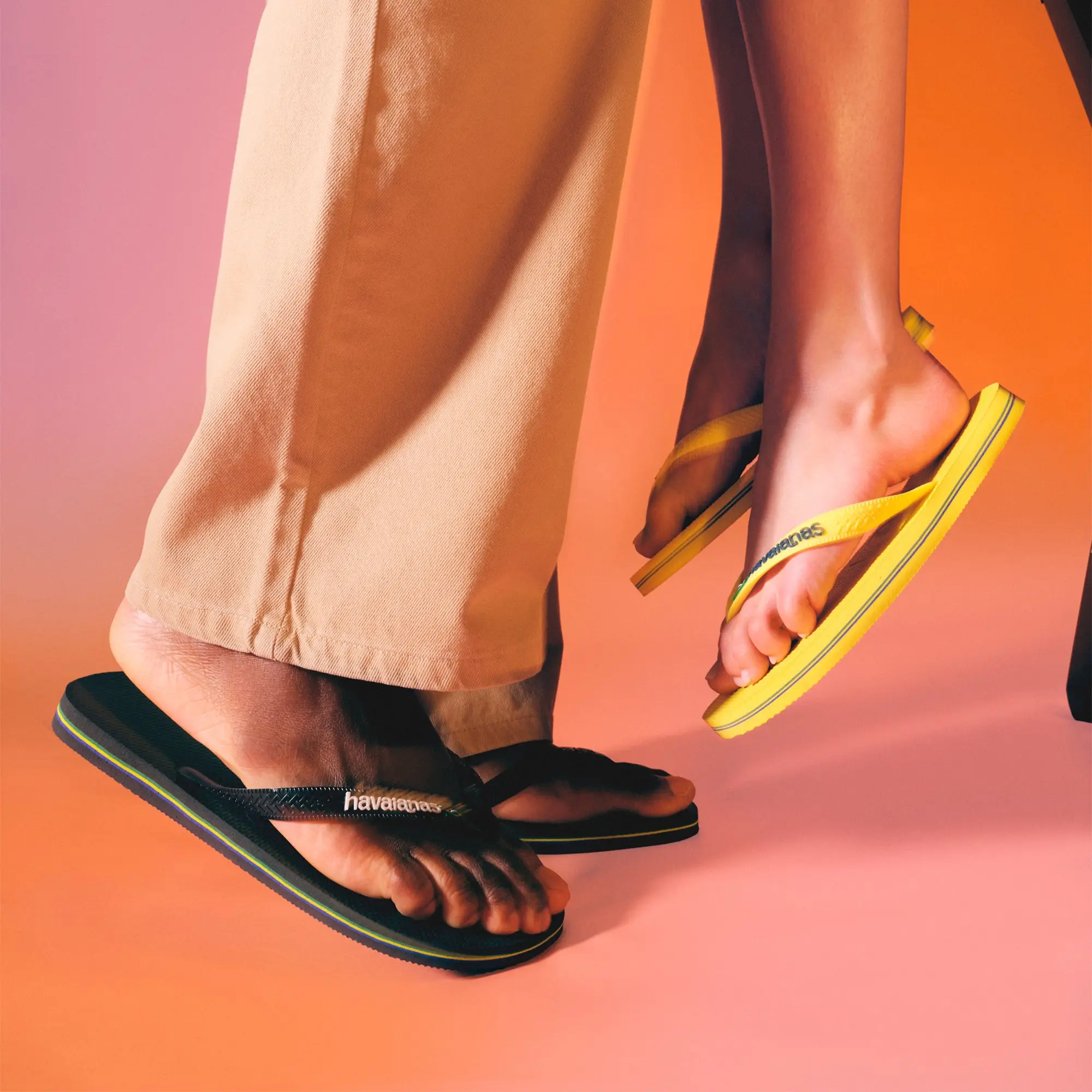 Product image 8 of 8 of Havaianas Unisex Brasil Logo Flip Flops - Black/Black