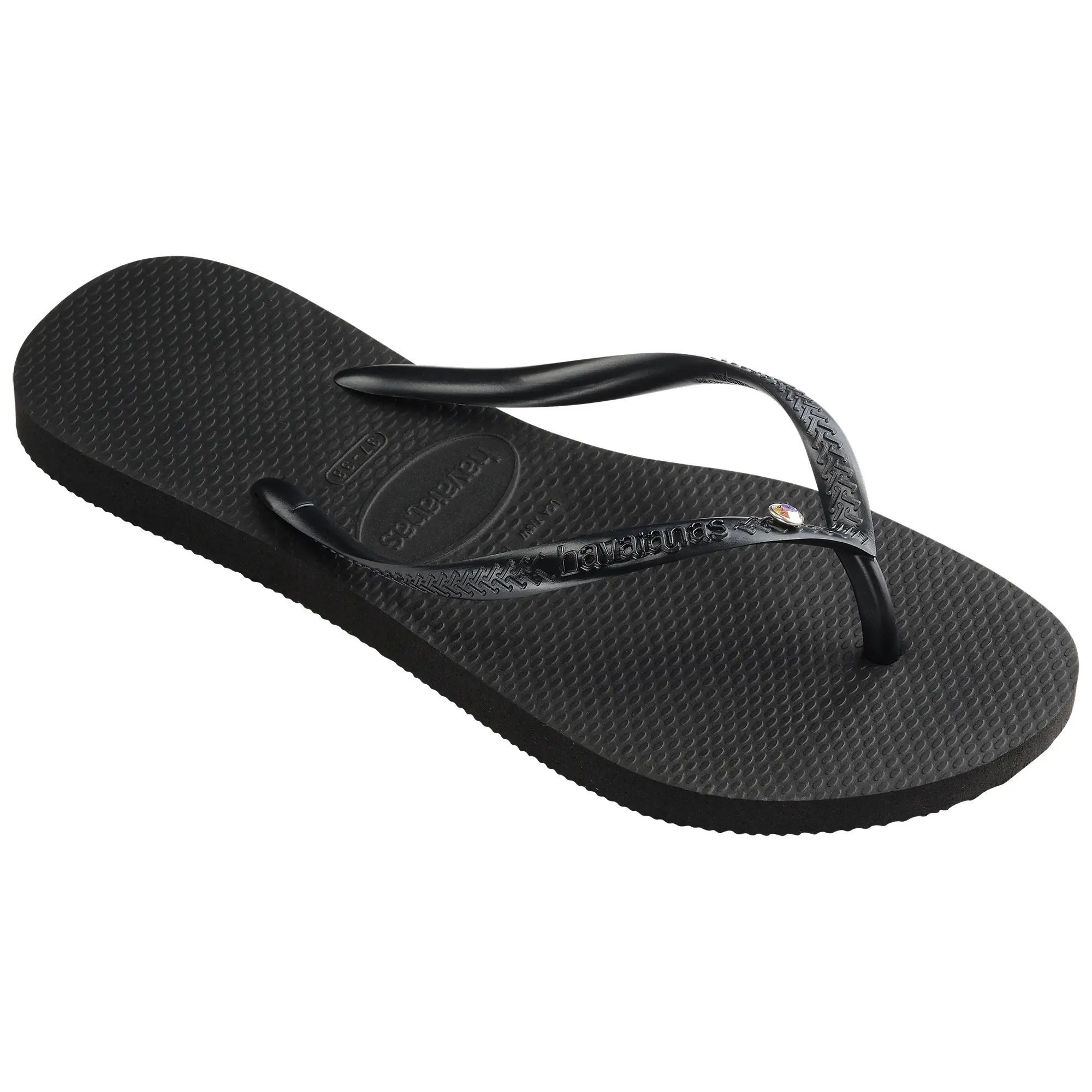 Product image 2 of 5 of Havaianas Women's Slim Crystal SW II Flip Flops - Black