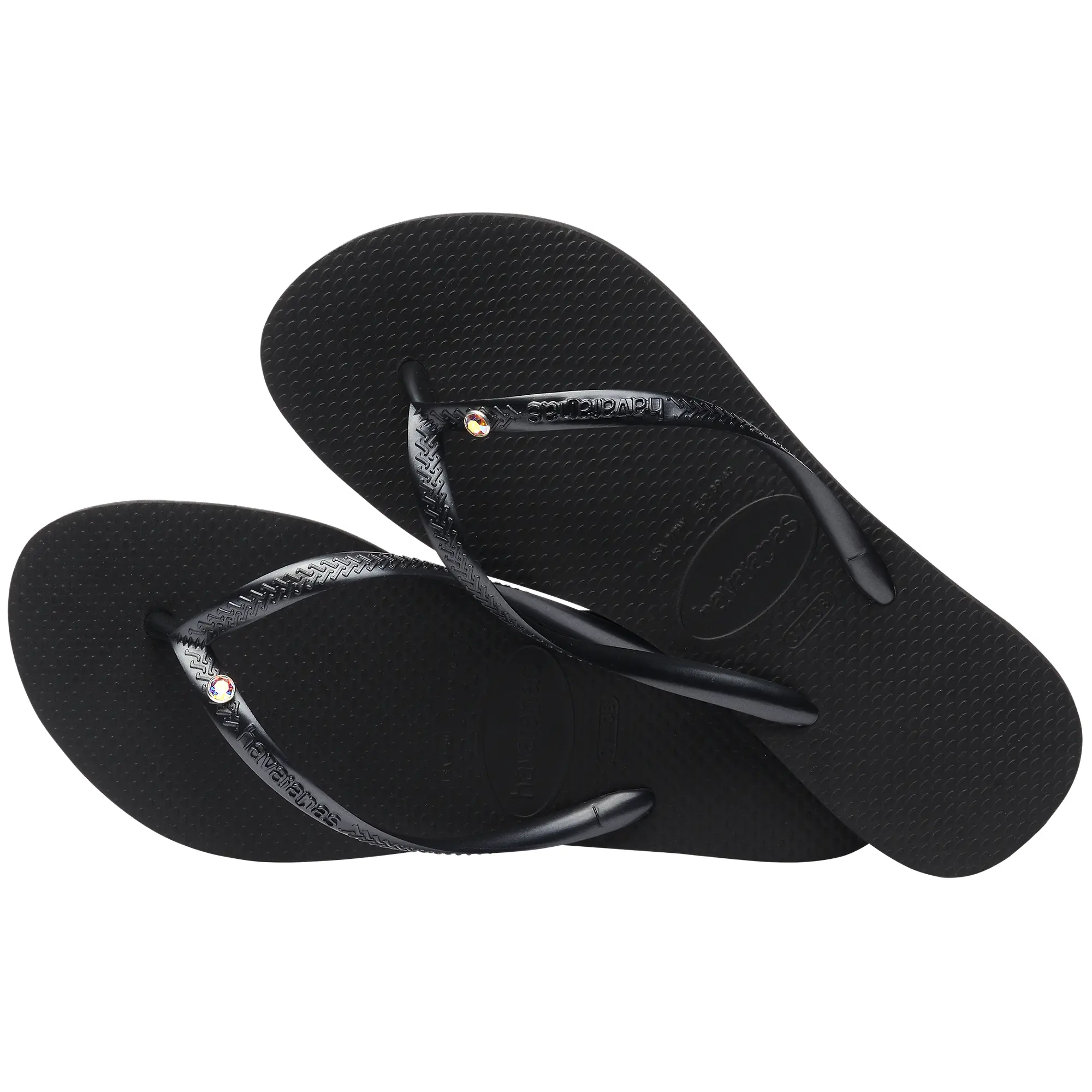 Product image 4 of 5 of Havaianas Women's Slim Crystal SW II Flip Flops - Black