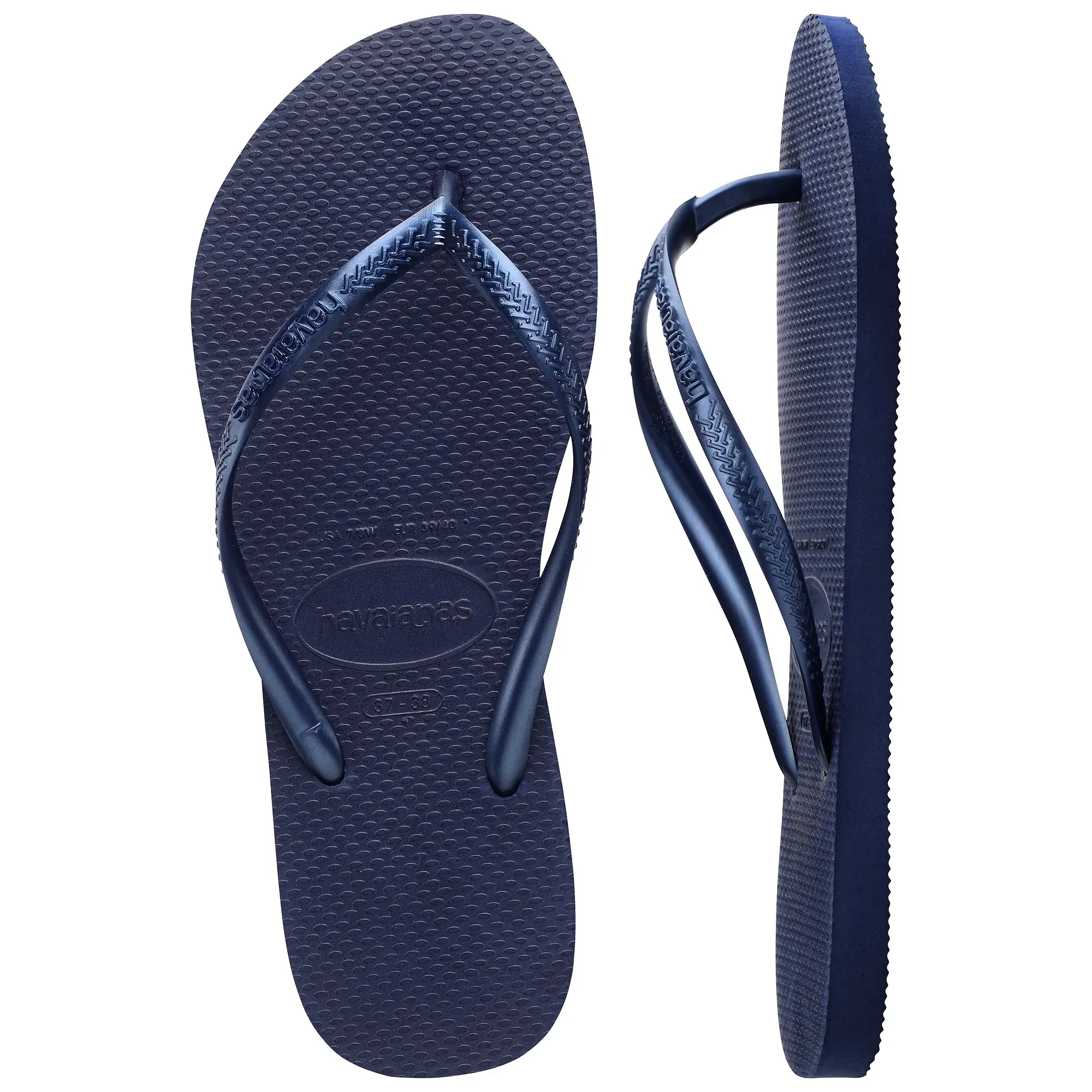 Product image 3 of 5 of Havaianas Women's Slim Flip Flops - Navy Blue