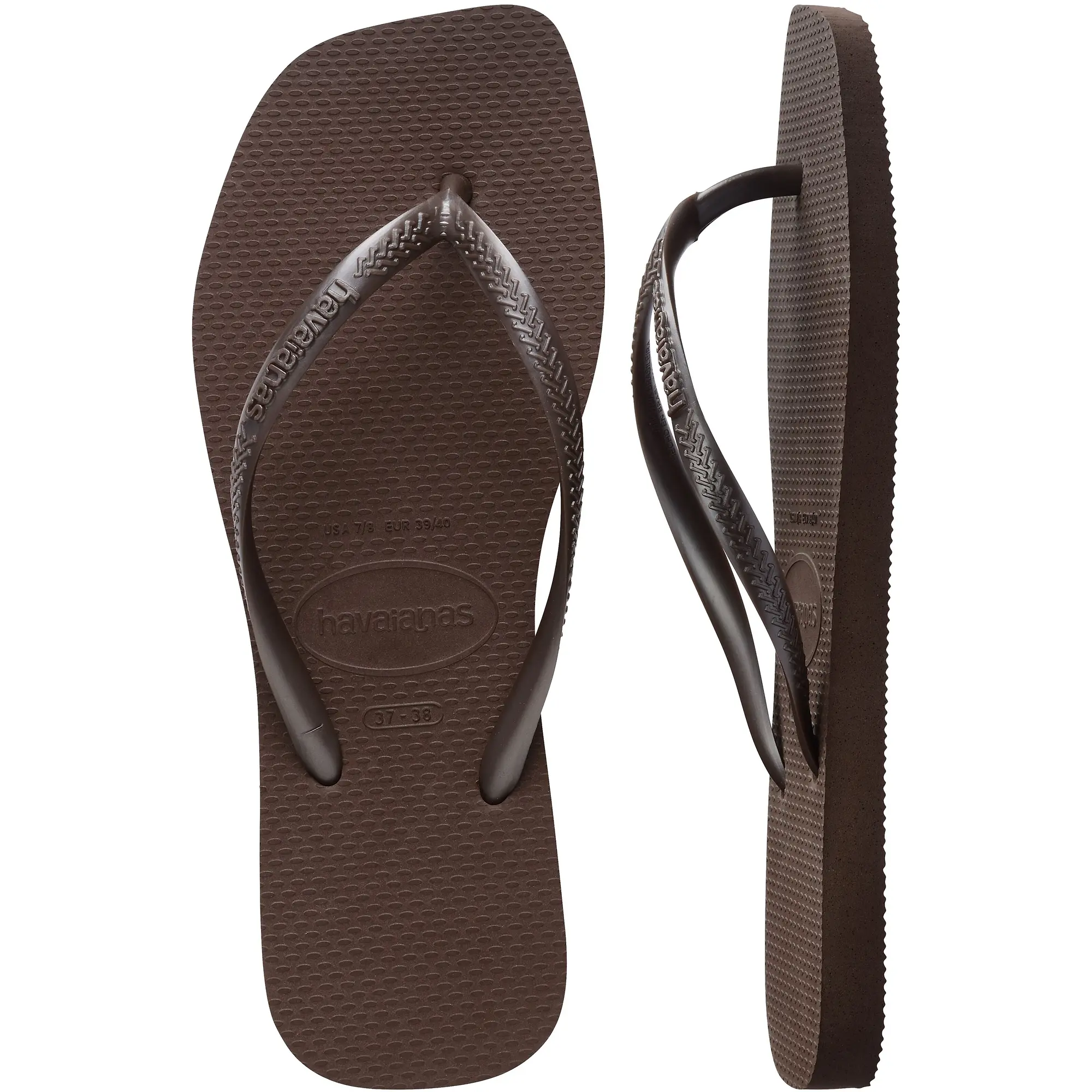 Product image 4 of 6 of Havaianas Women's Slim Square Flip Flops - Dark Brown