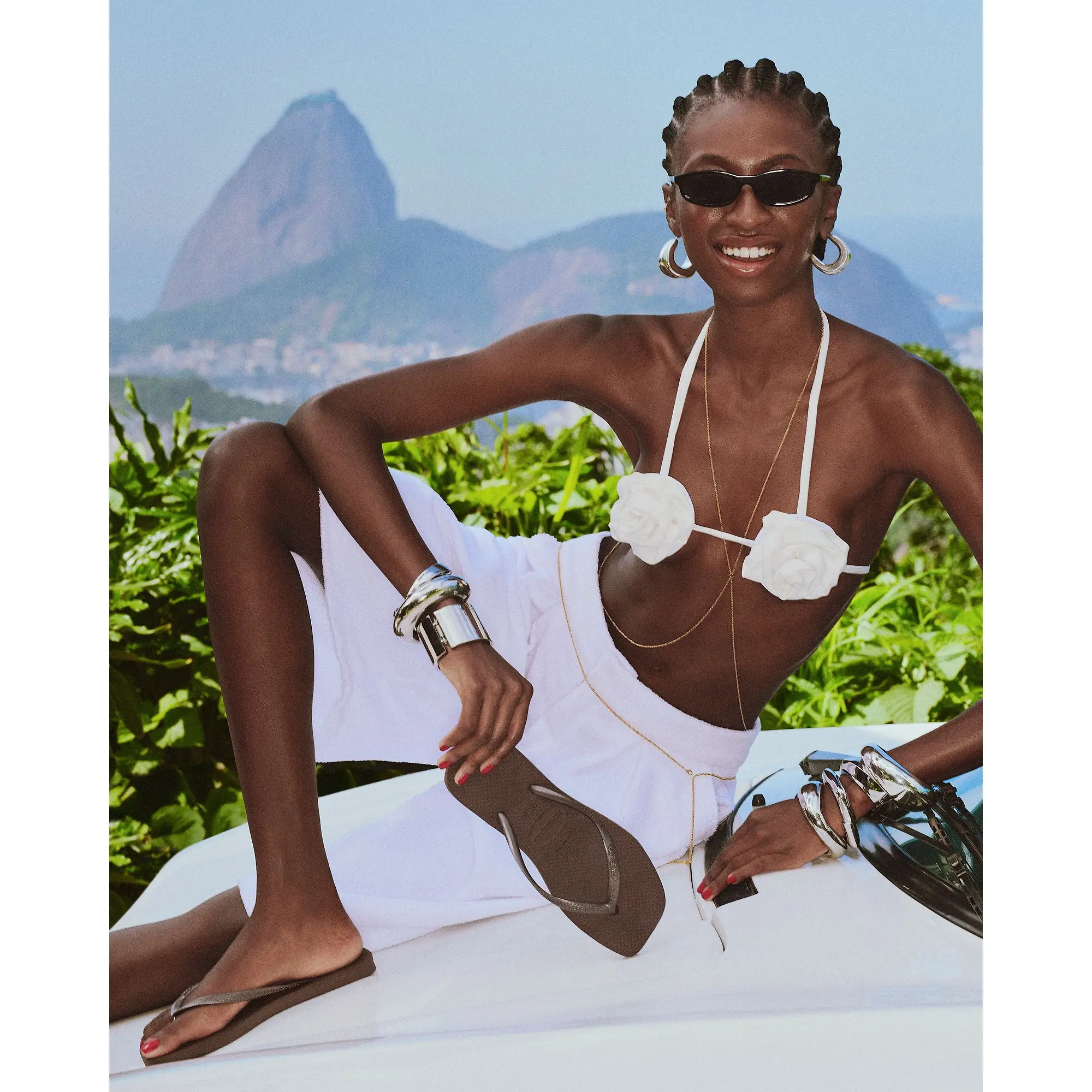 Product image 6 of 6 of Havaianas Women's Slim Square Flip Flops - Dark Brown