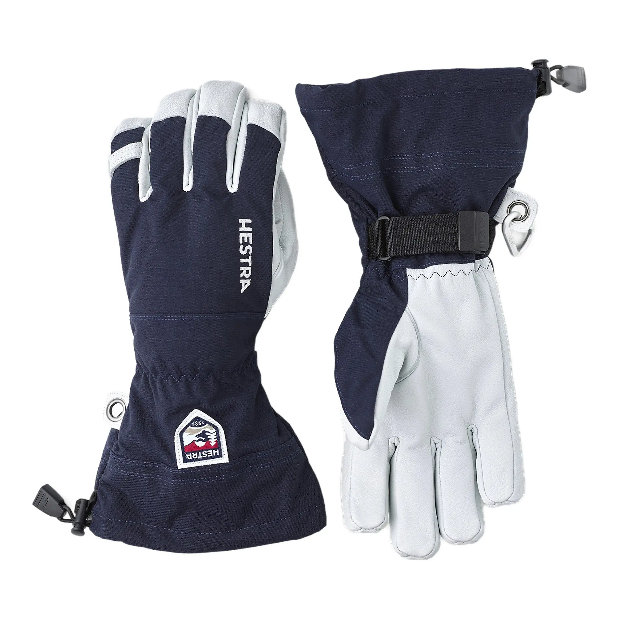 Product image 1 of 7 of Hestra Army Leather Heli Ski 5 Finger Gloves - Navy