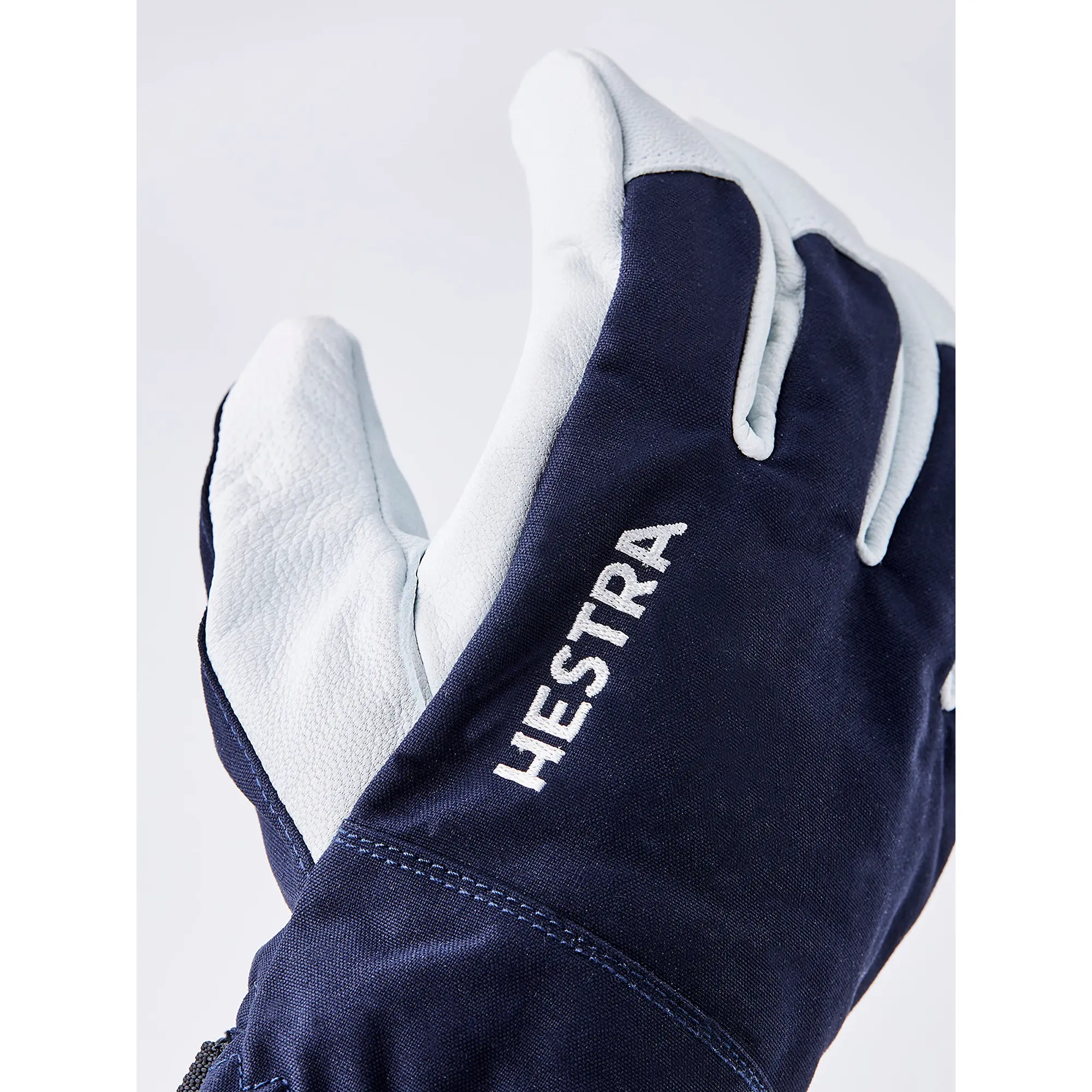 Product image 3 of 7 of Hestra Army Leather Heli Ski 5 Finger Gloves - Navy