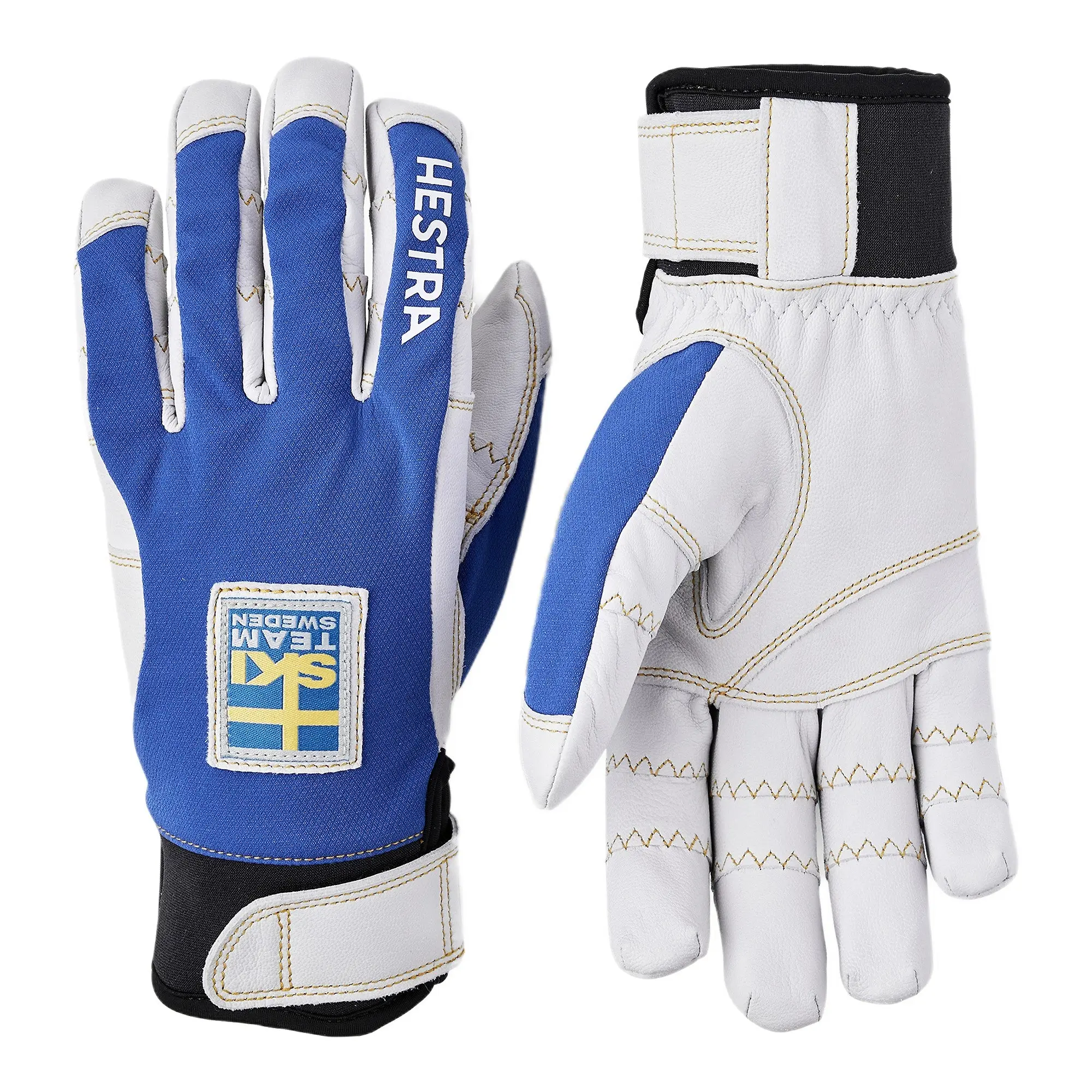 Product image 1 of 5 of Hestra Ergo Grip Active 5 Finger Gloves - Royal Blue/Yellow