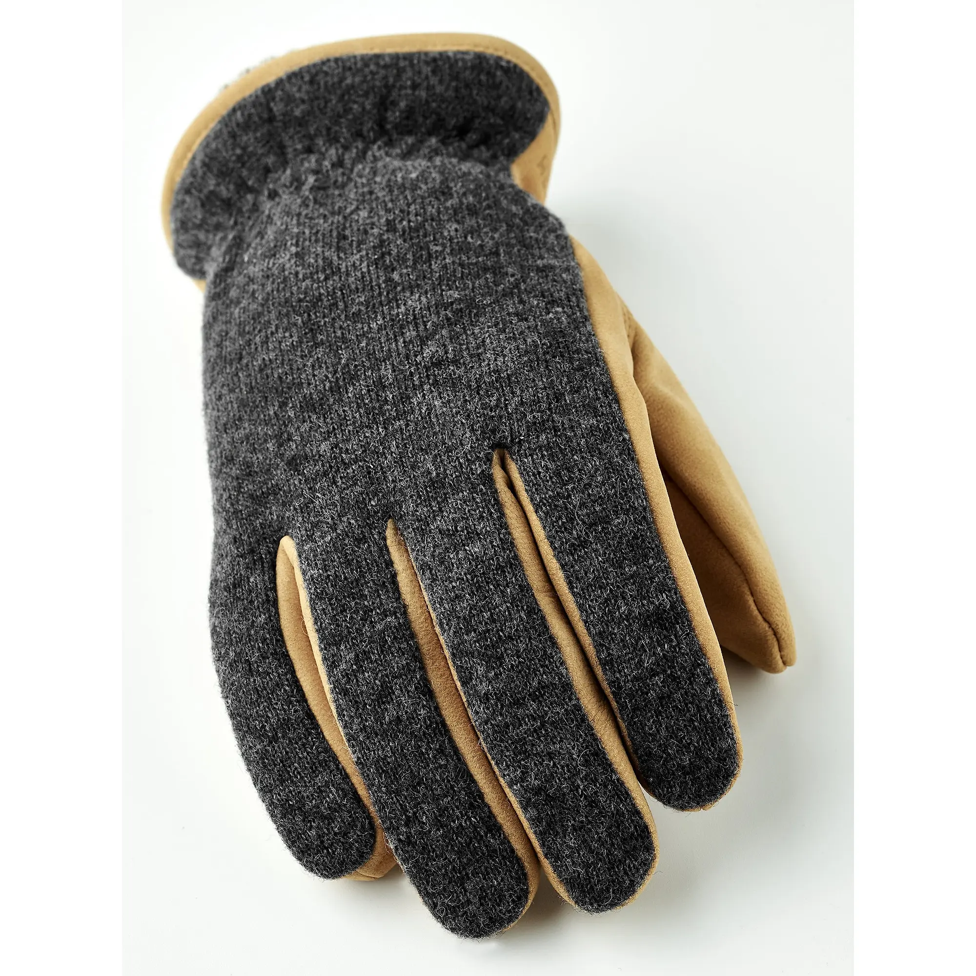 Product image 3 of 4 of Hestra Men's Noah Leather Gloves - Charcoal/Tan