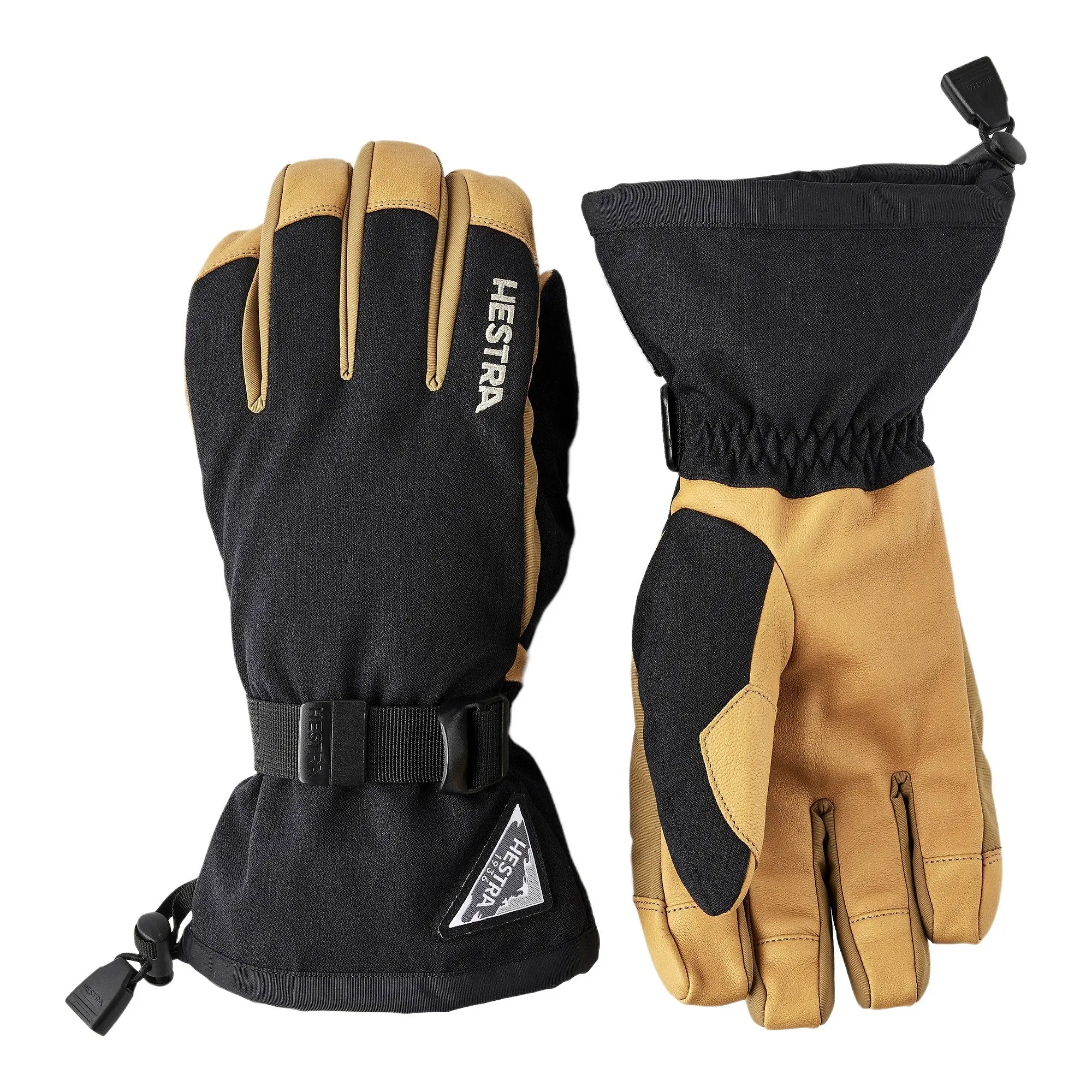 Product image 1 of 5 of Hestra Powder Gauntlet 5 Finger Gloves - Black/Natural Brown