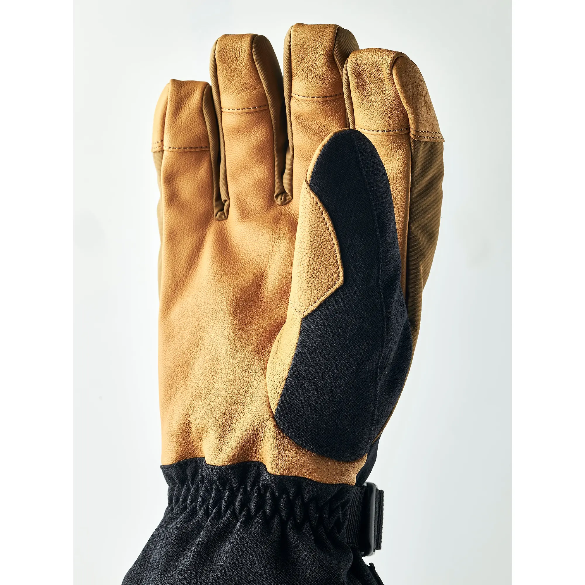 Product image 2 of 5 of Hestra Powder Gauntlet 5 Finger Gloves - Black/Natural Brown