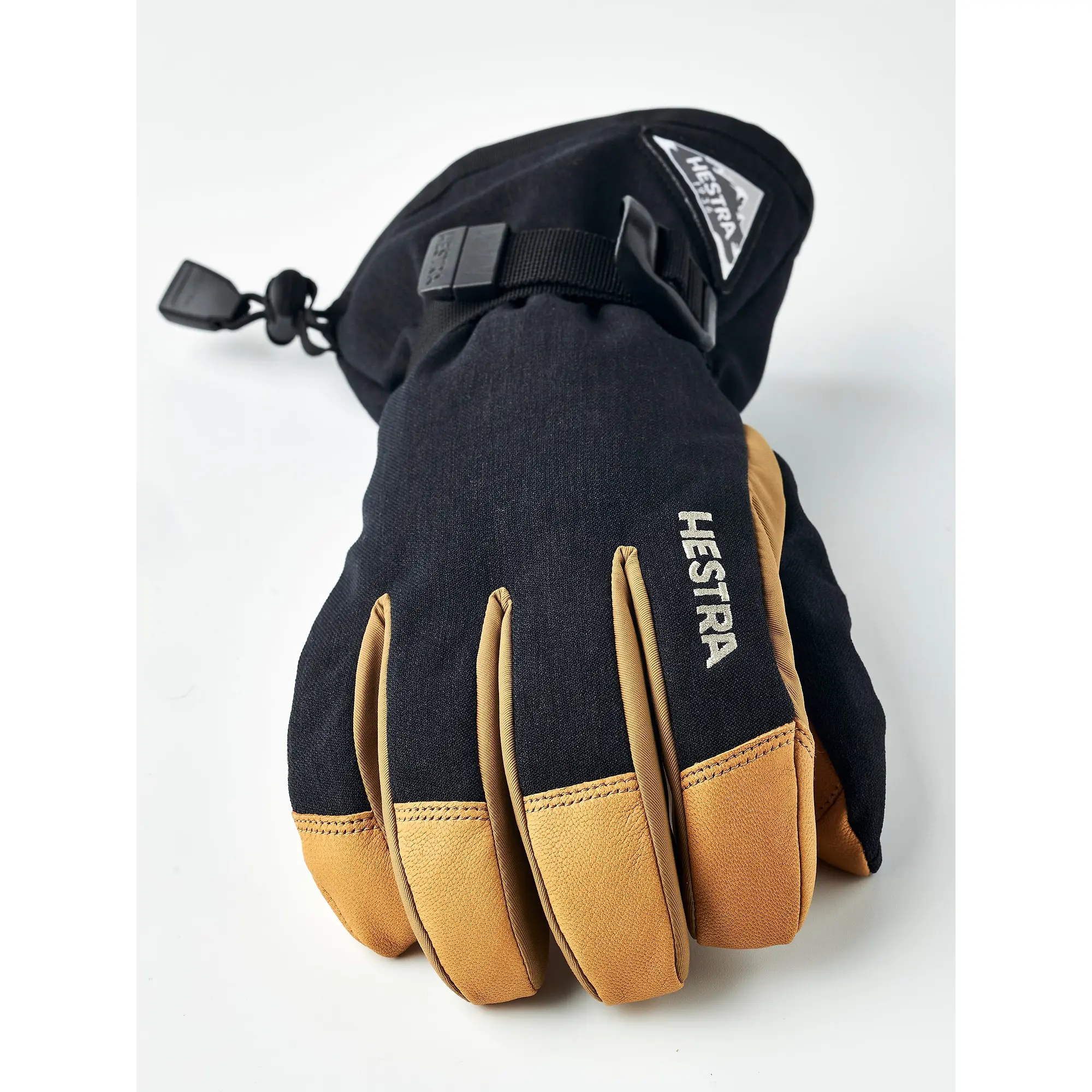 Product image 3 of 5 of Hestra Powder Gauntlet 5 Finger Gloves - Black/Natural Brown